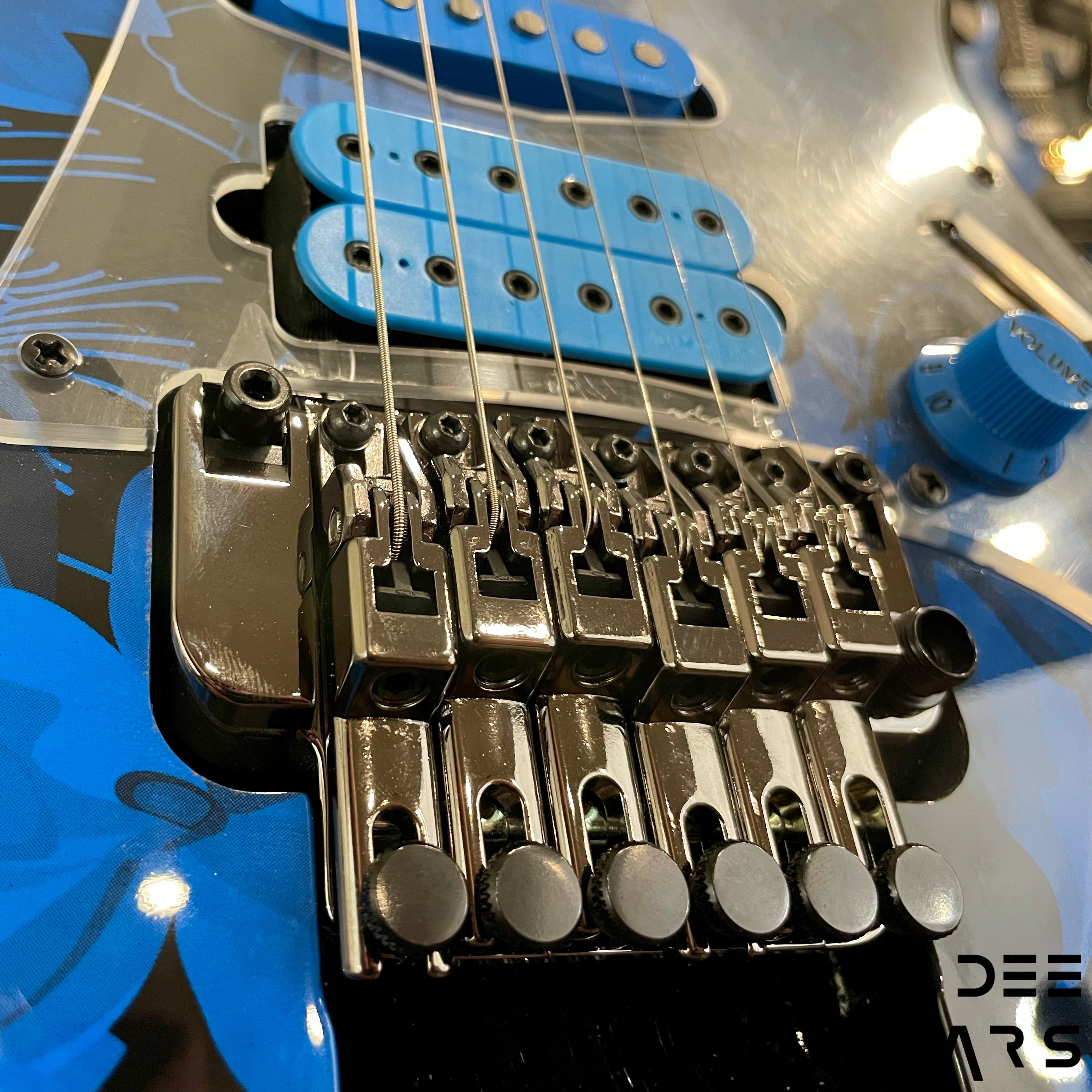 Ibanez Premium JEM77P Steve Vai Signature Electric Guitar w/ Bag - Blue Floral Pattern