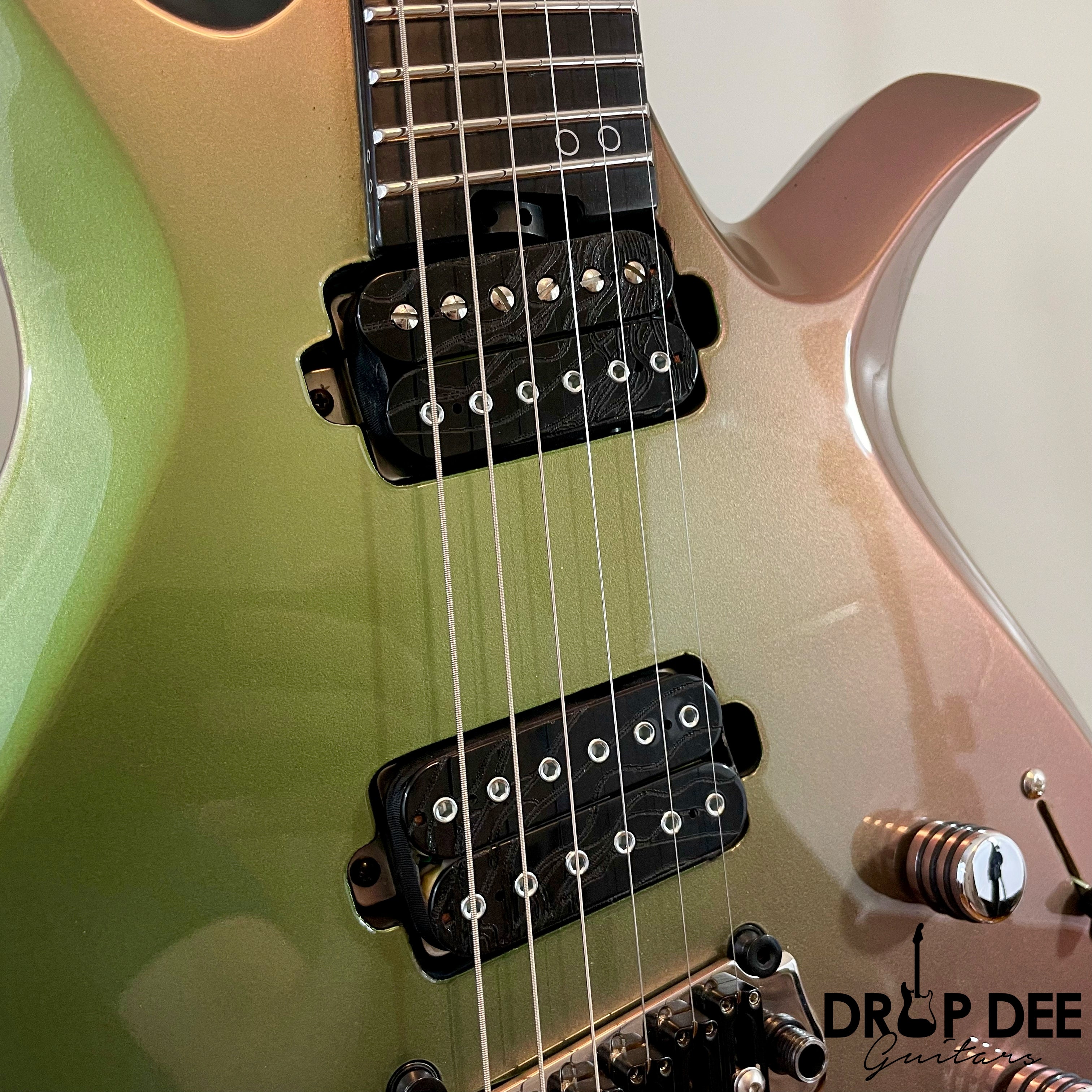 Ormsby Custom Shop Gyro Multiscale Electric Guitar w/ Case - Gloss Green to Orange Chameleon