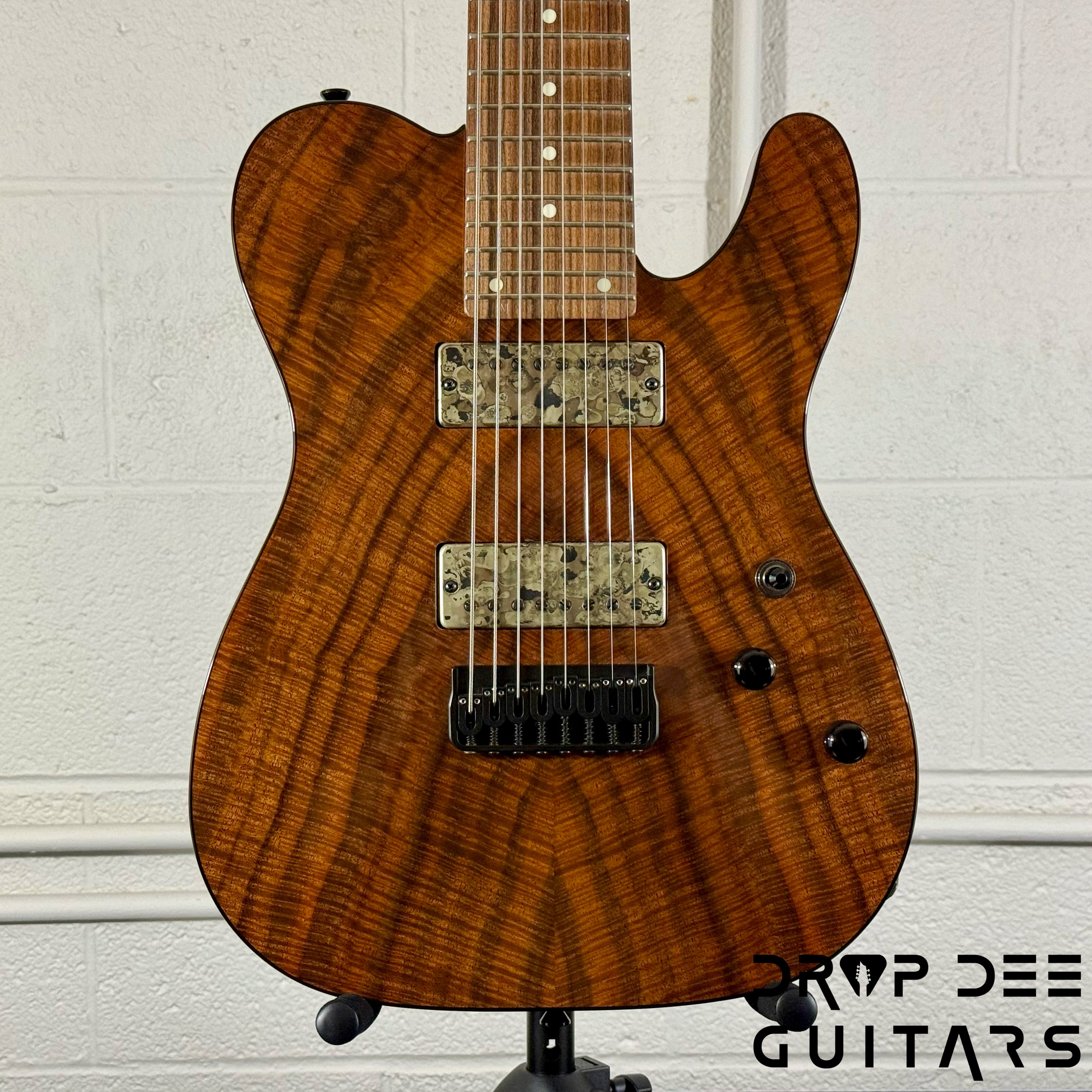 Schecter Custom Shop Masterworks PT CET-8 Baritone 8-String Electric Guitar w/ Case - Koa Natural