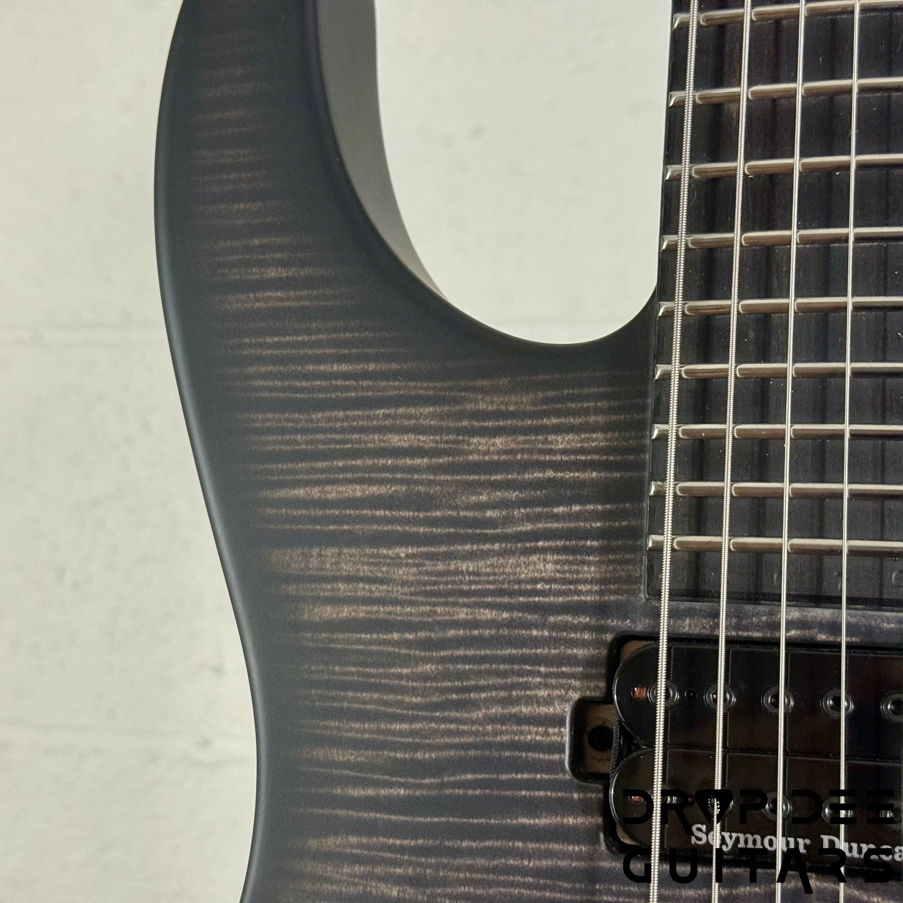 Jackson Custom Shop Soloist FR FMT Electric Guitar w/ Case - Trans Black Burst