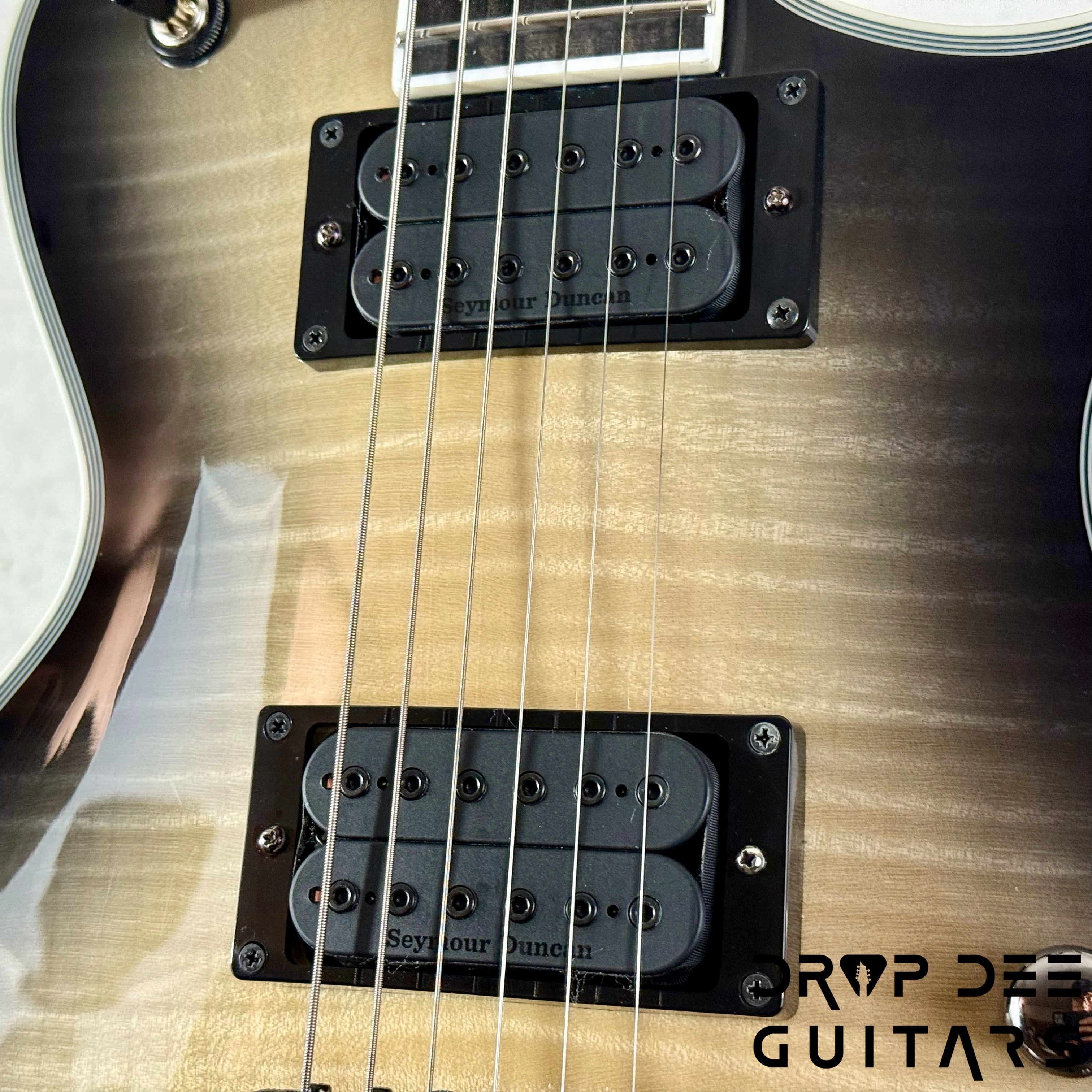 ESP E-II Eclipse FM Electric Guitar/ Case - Black Natural Burst