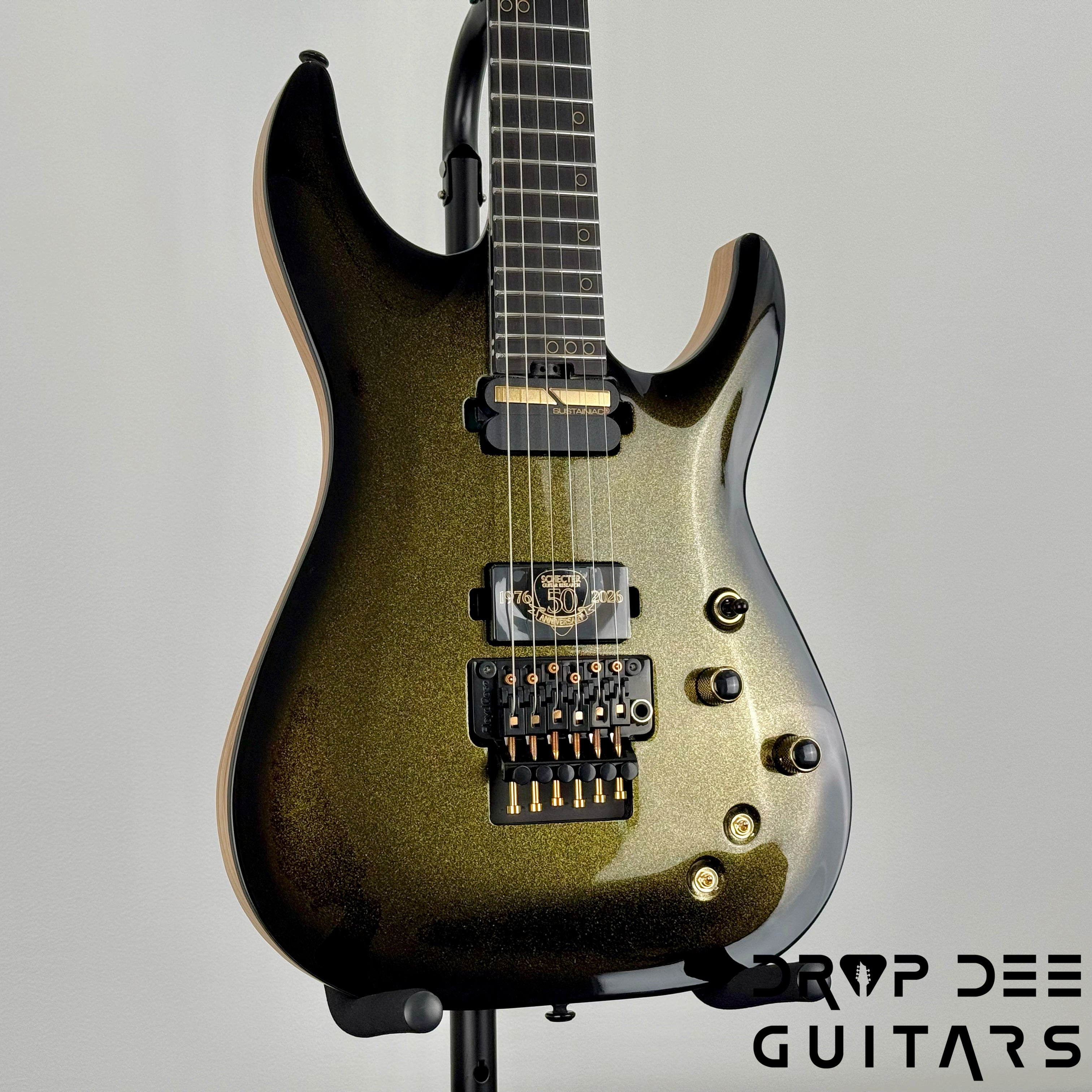 Schecter Diamond Series 50th Anniversary C-1 FR-S Electric Guitar - 50th Gold Burst