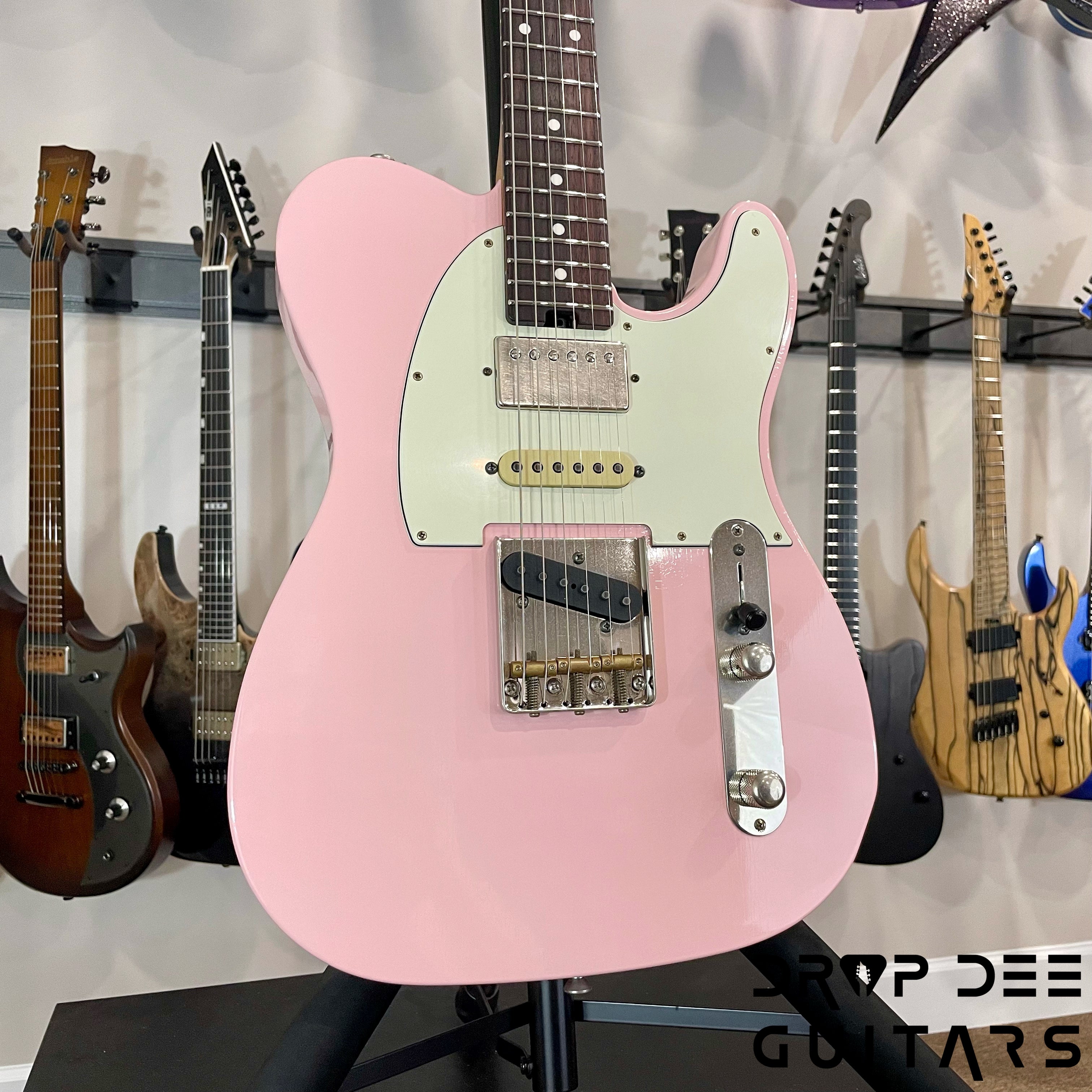Schecter Custom Shop PT Wembley Studio Electric Guitar w/ Case - Shell Pink Aged Nitro