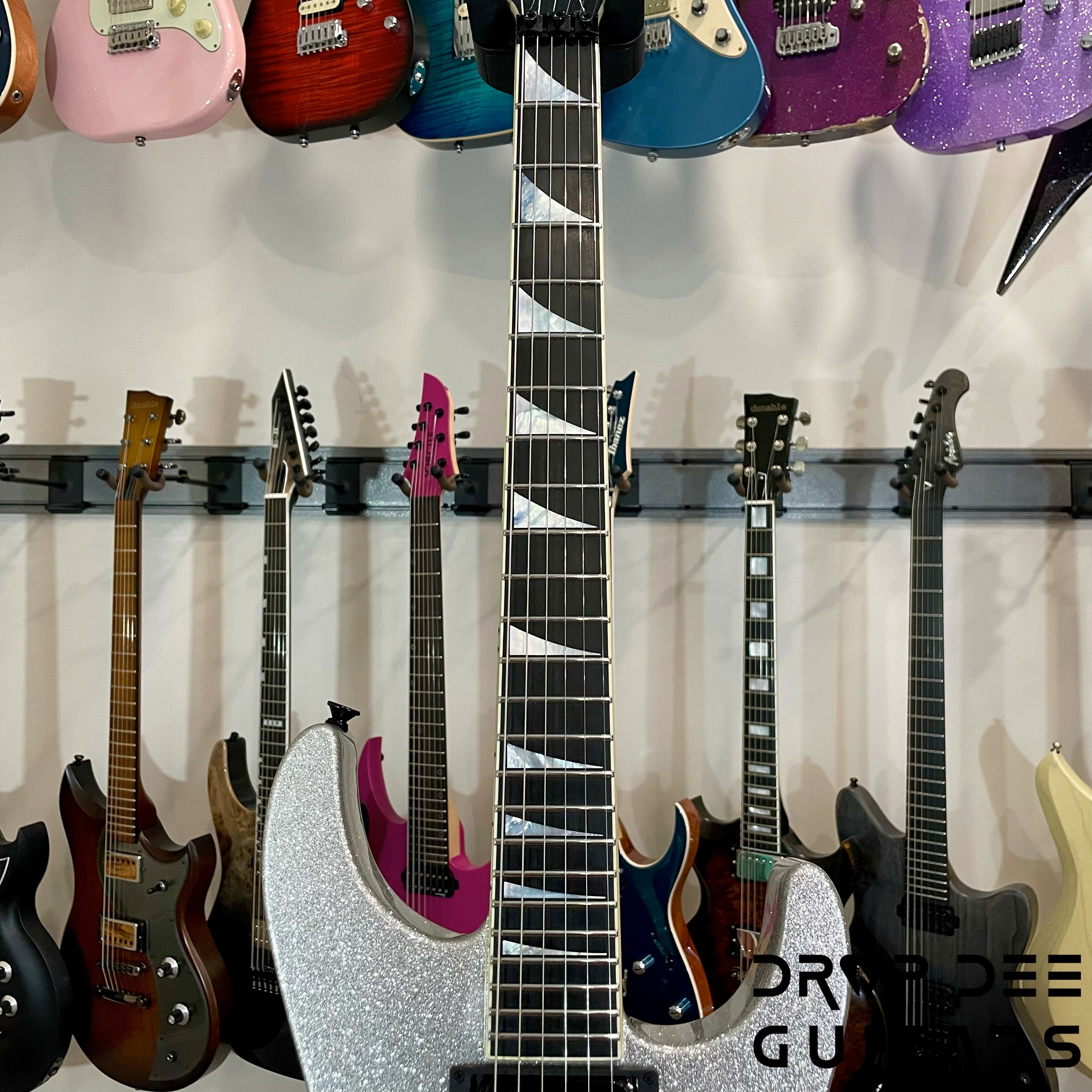 Jackson Custom Shop Soloist FR Electric Guitar w/ Case - Silver Sparkle