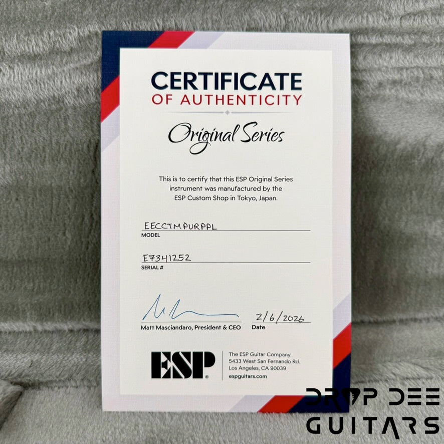 ESP Original Series Eclipse Custom Electric Guitar w/ Case - Purple Peel