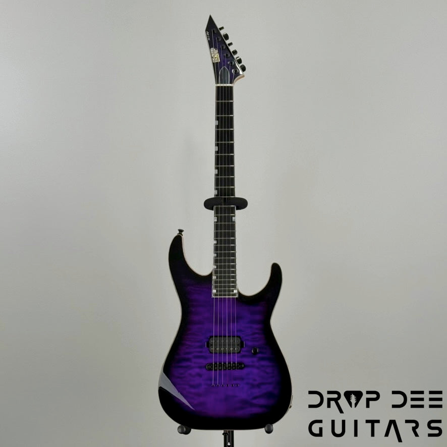 ESP USA M-I NTB NT Electric Guitar w/ Case - Dark Purple Sunburst