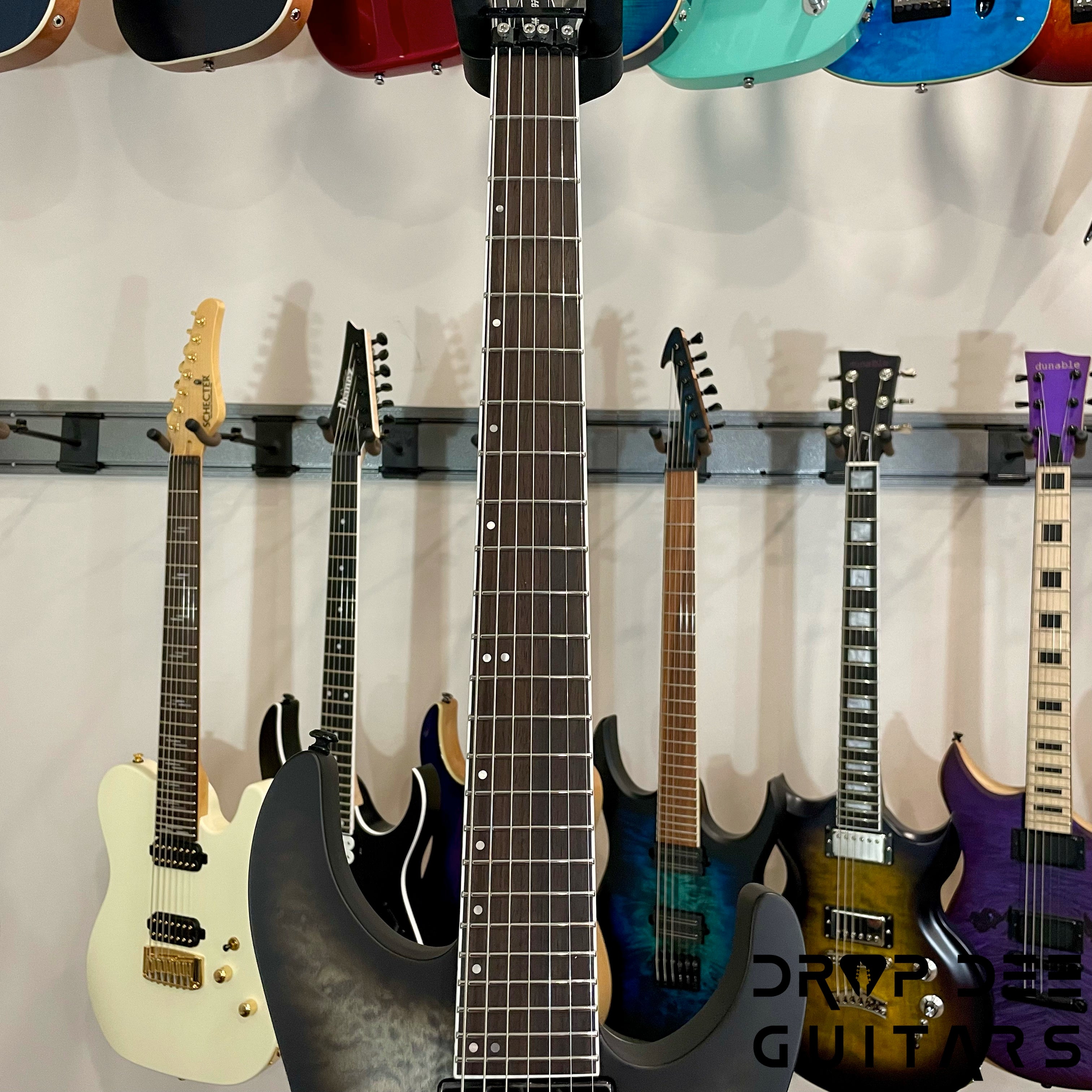 ESP LTD M-1007 Baritone 7-String Electric Guitar - Charcoal Burst Satin
