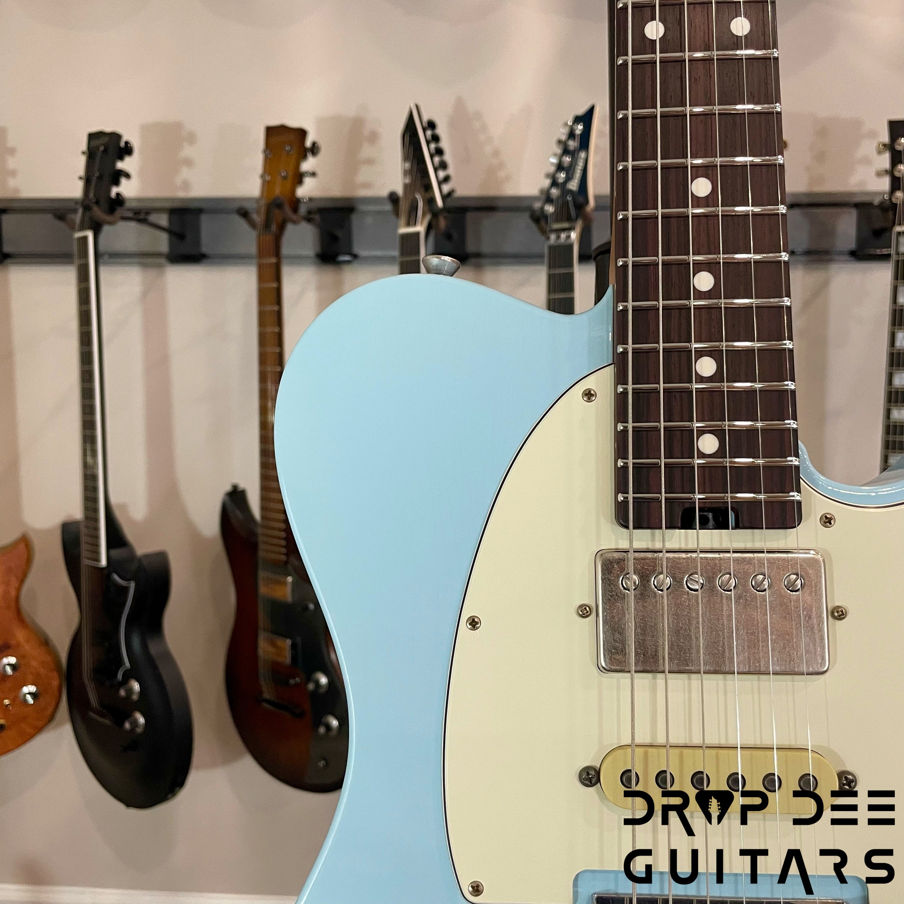 Schecter Custom Shop PT Wembley Studio Electric Guitar w/ Case - Sonic Blue Aged Nitro
