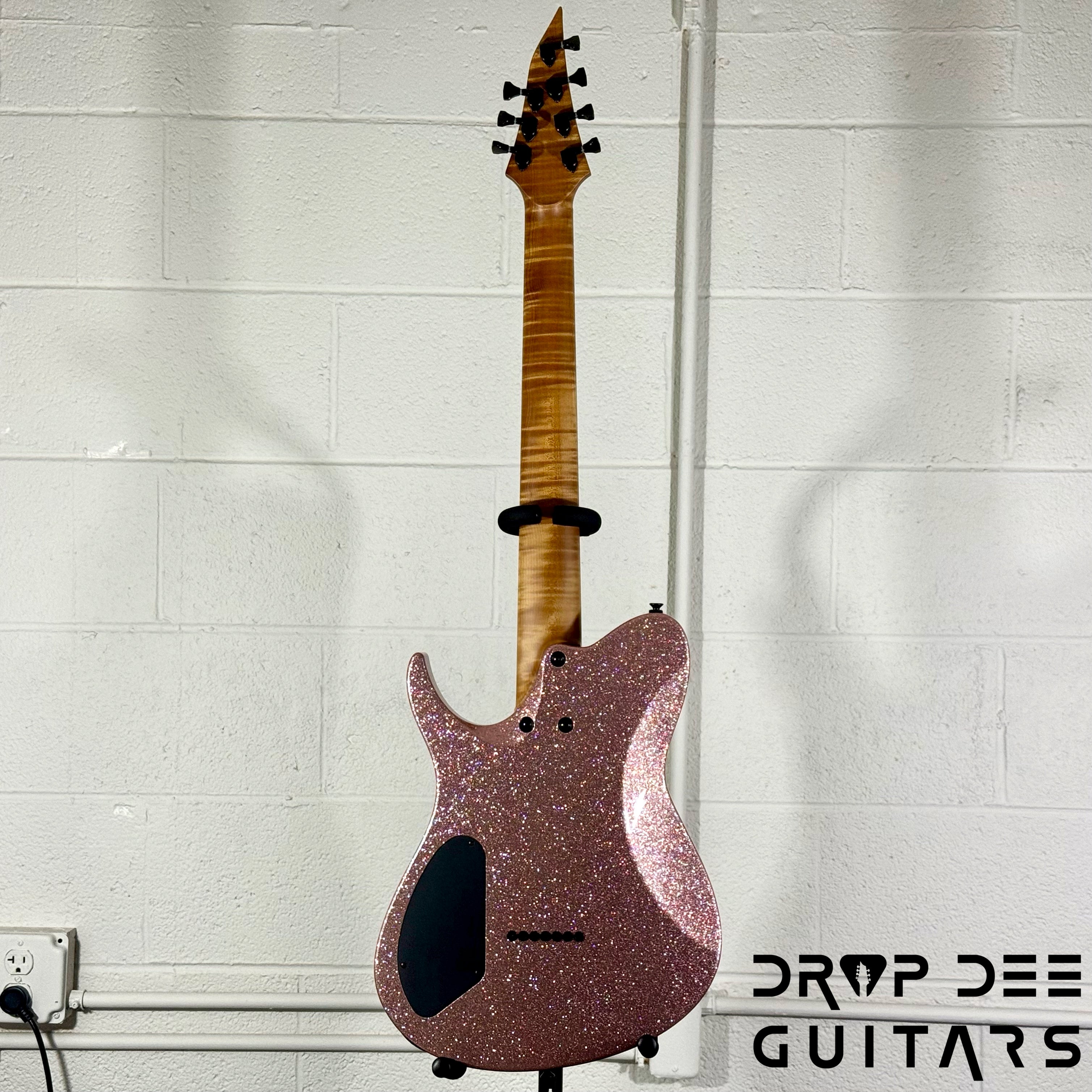 Balaguer USA Series Seraph Modern 7 Baritone 7-String Electric Guitar w/ Case (824) - Gloss Metallic Rose Gold