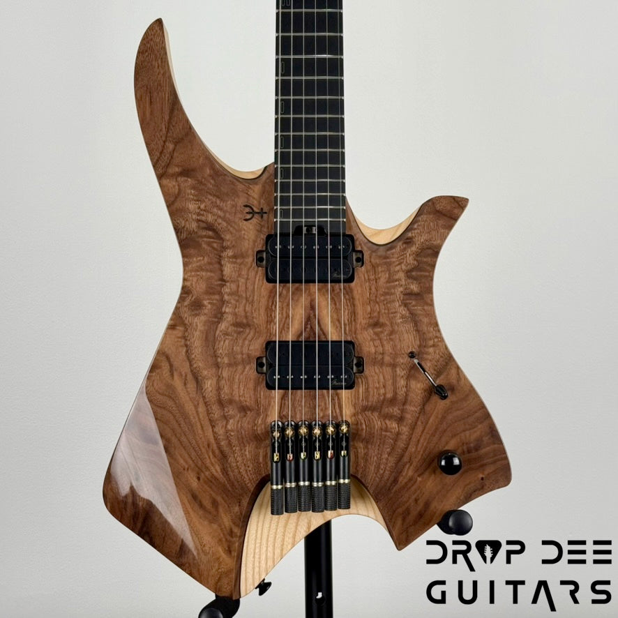 Infinia Neptune Headless Electric Guitar w/ Bag - Black Walnut