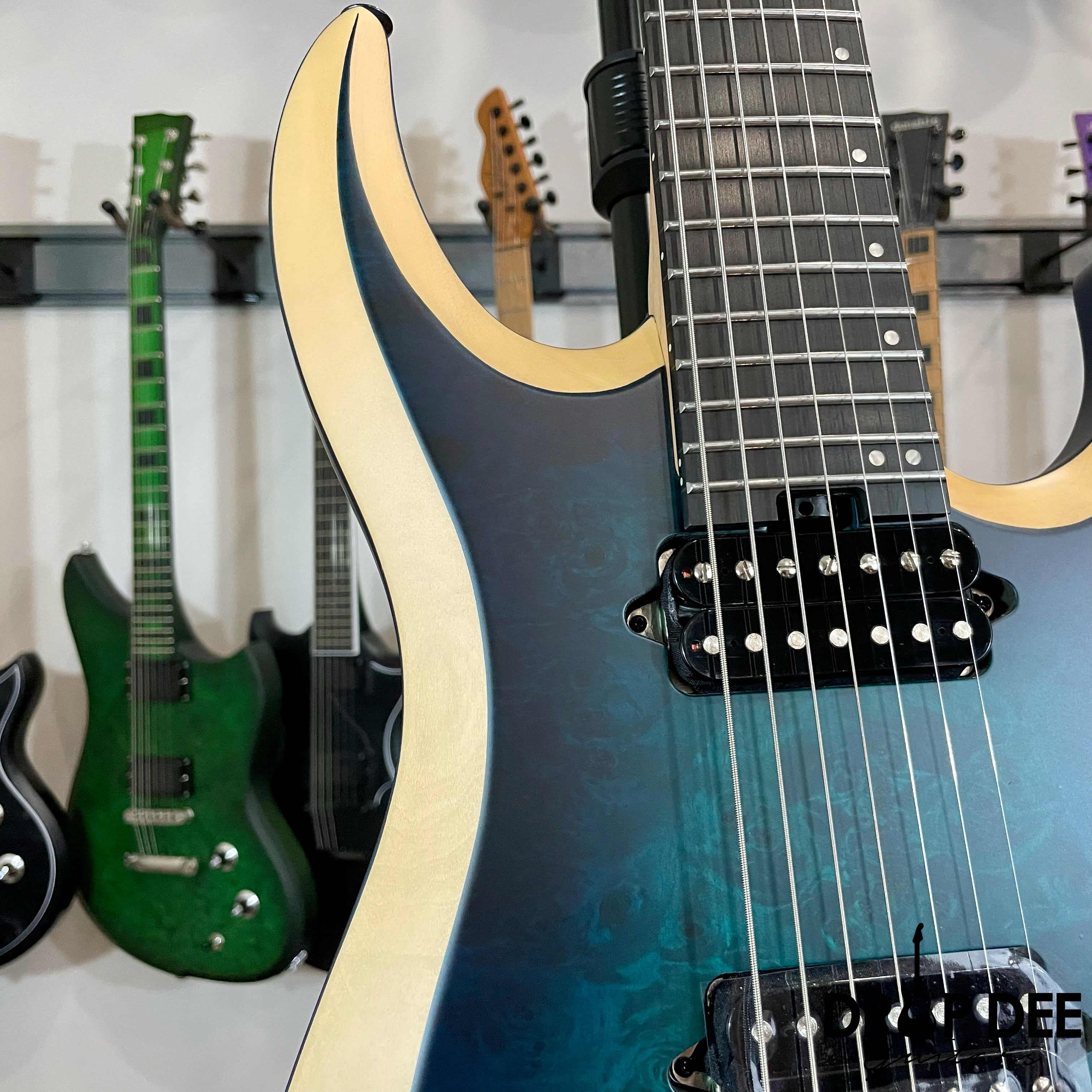 Jackson Pro Plus Series Dinky MDK7P HT Baritone 7-String Electric Guitar w/ Bag - Chlorine Burst