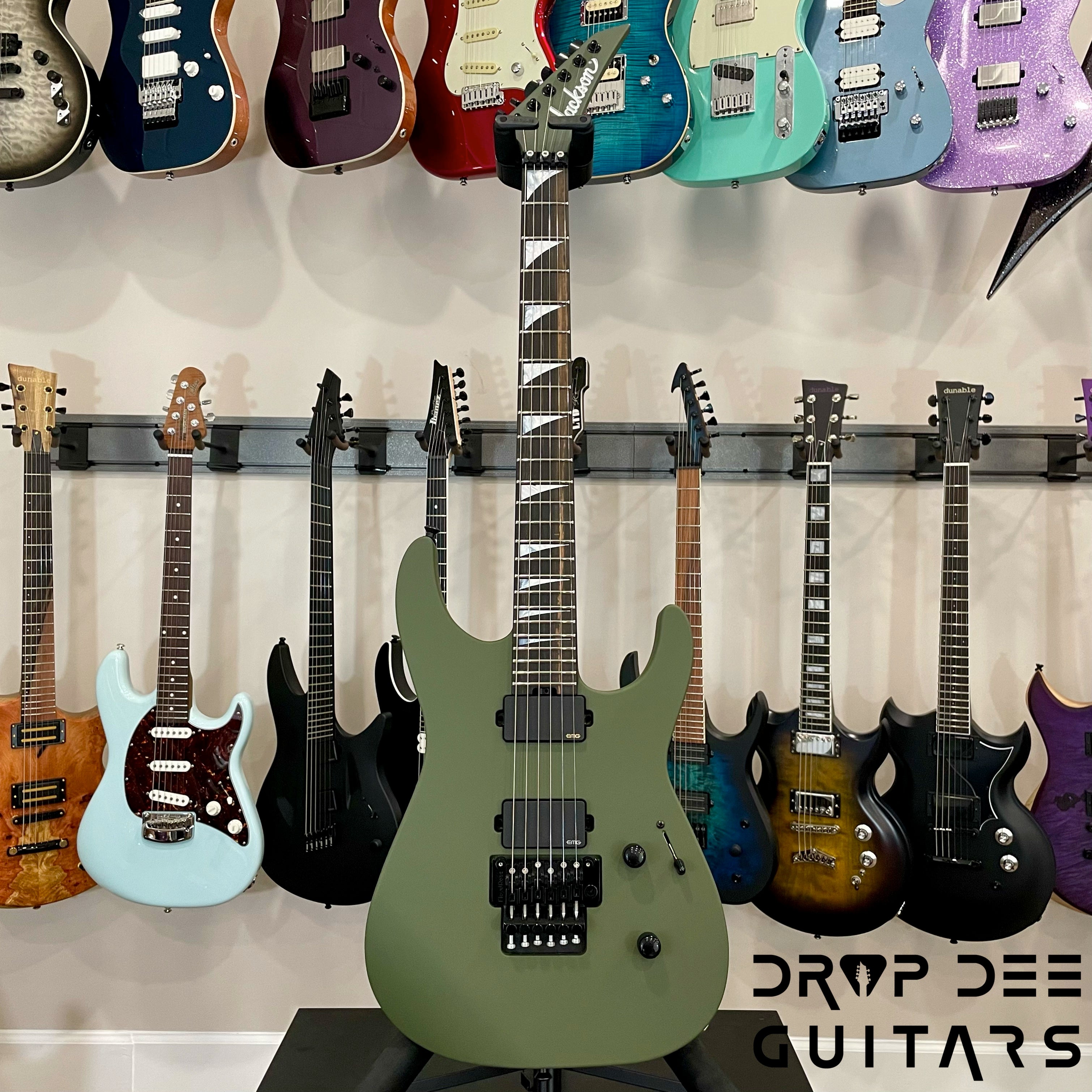 Jackson American Series Soloist SL2MG Electric Guitar w/ Case - Matte Army Drab