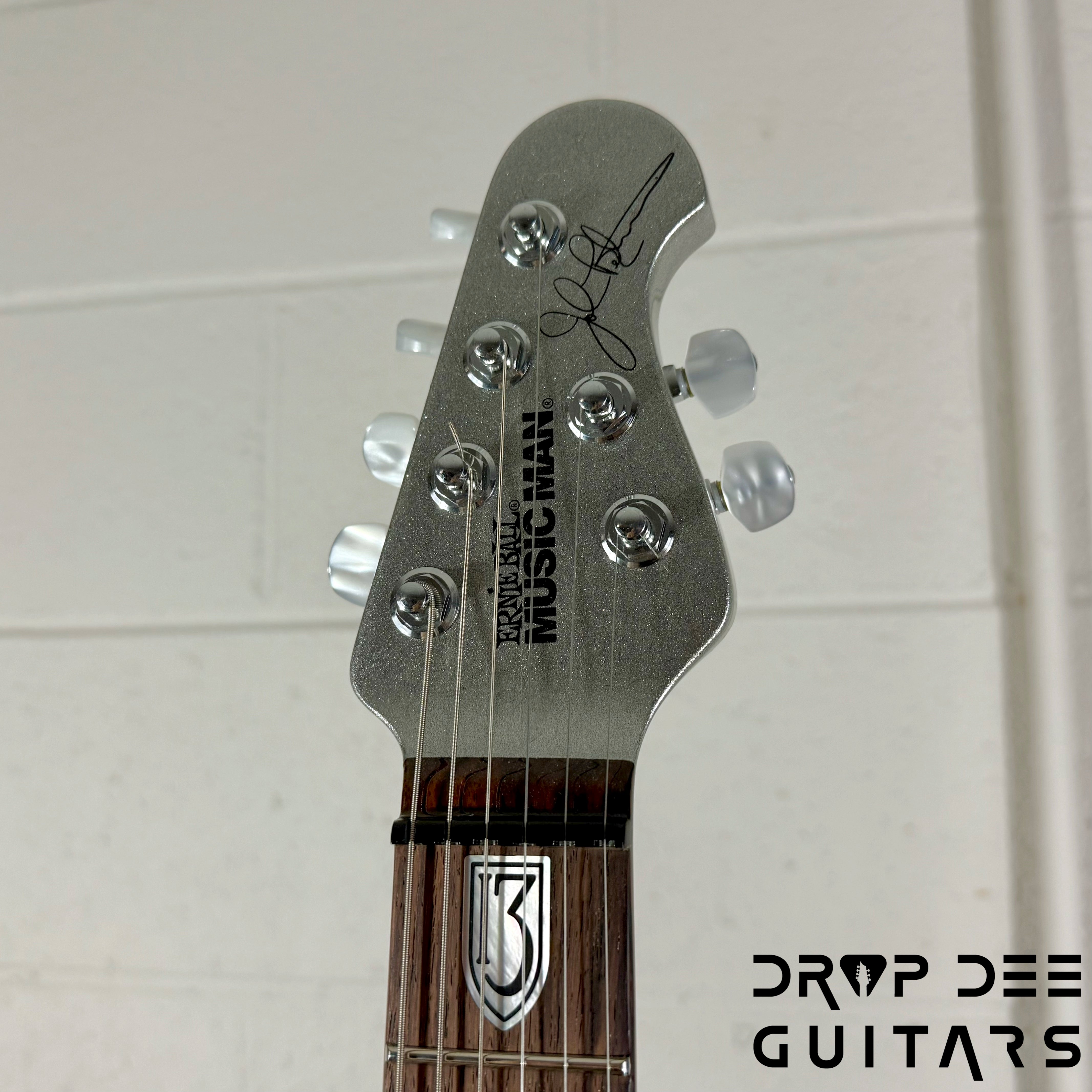 Ernie Ball Music Man JP13 6 Electric Guitar w/ Case - Platinum Silver