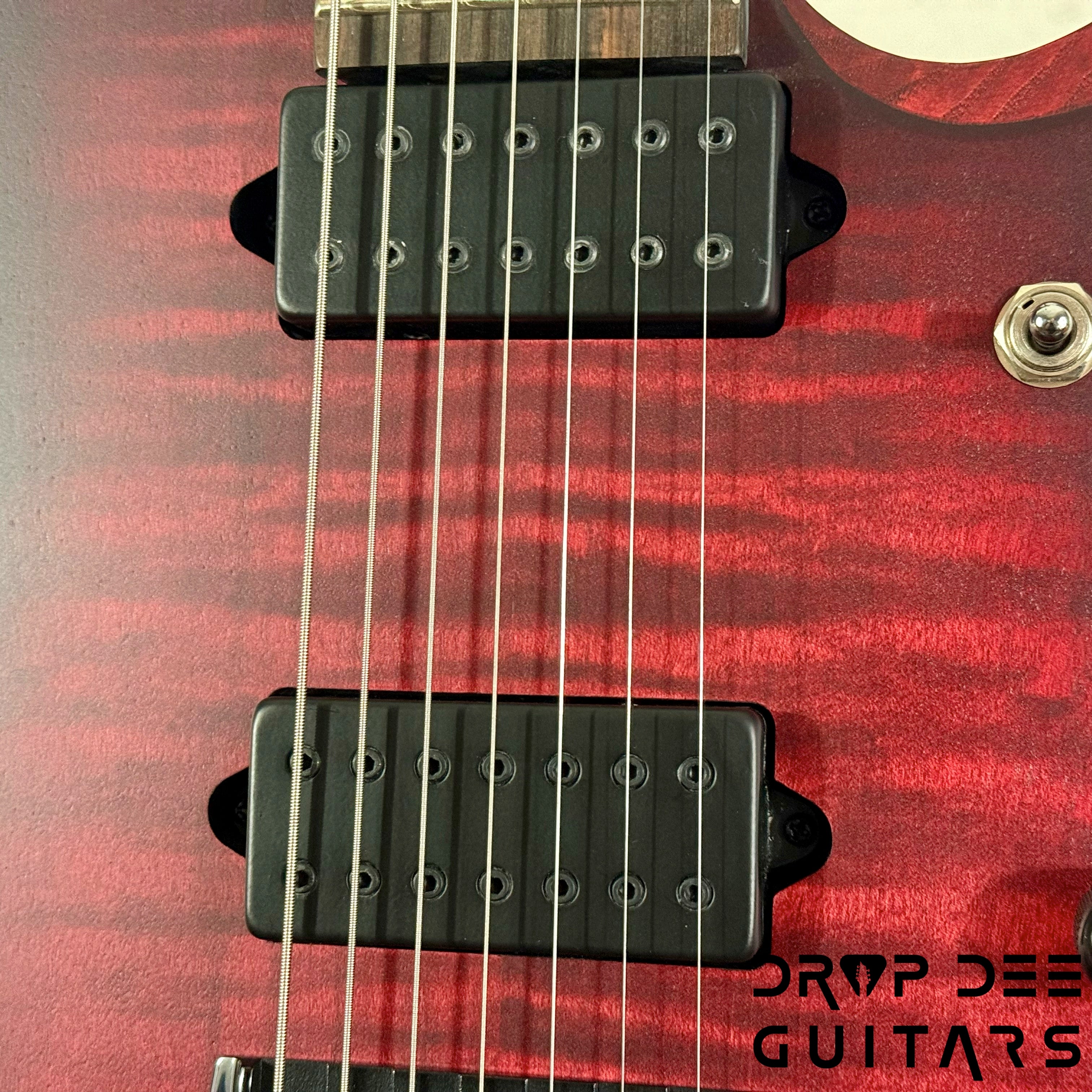 Ibanez Standard RGD721FA Baritone 7-String Electric Guitar - Stained Wine Red Burst Flat