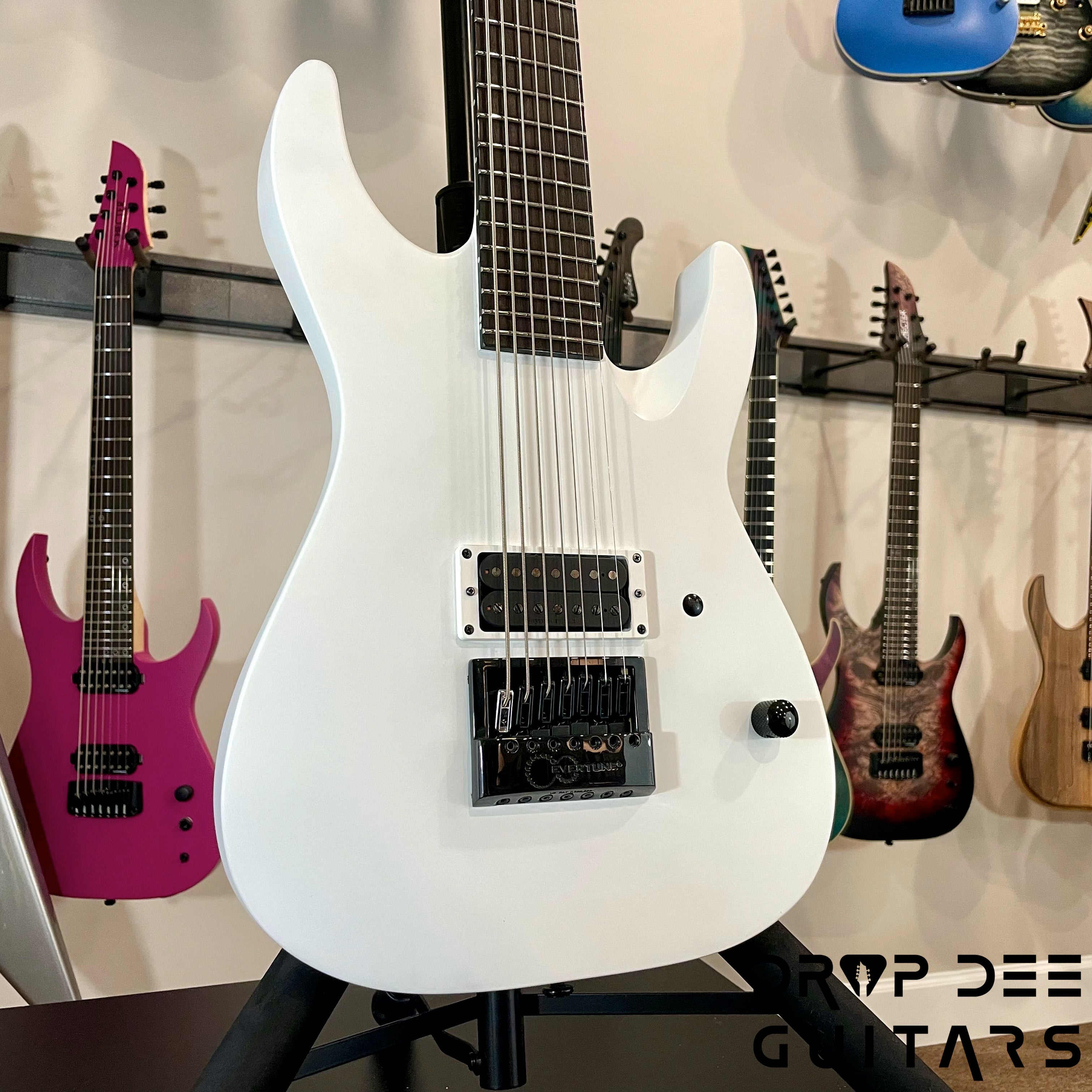 ESP LTD M-7BHT Arctic Metal Baritone Evertune Electric Guitar