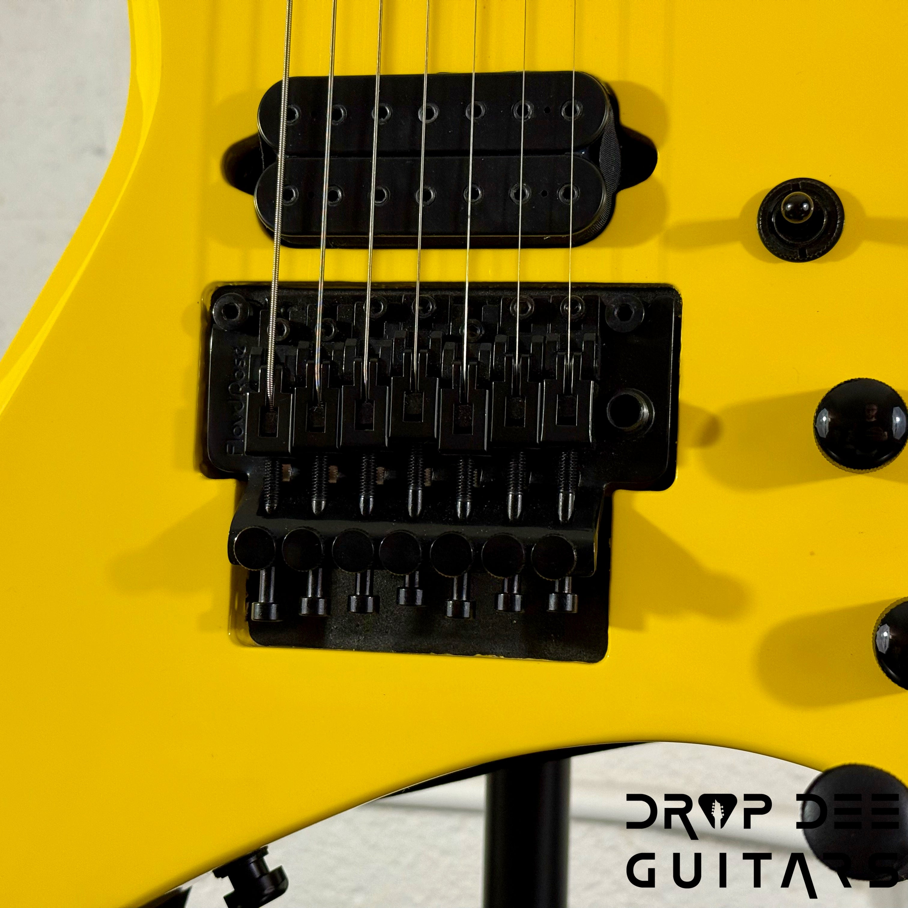 Jackson Pro Series Dave Davidson Signature WR7 Baritone 7-String Electric Guitar w/ Bag - Ferrari Yellow
