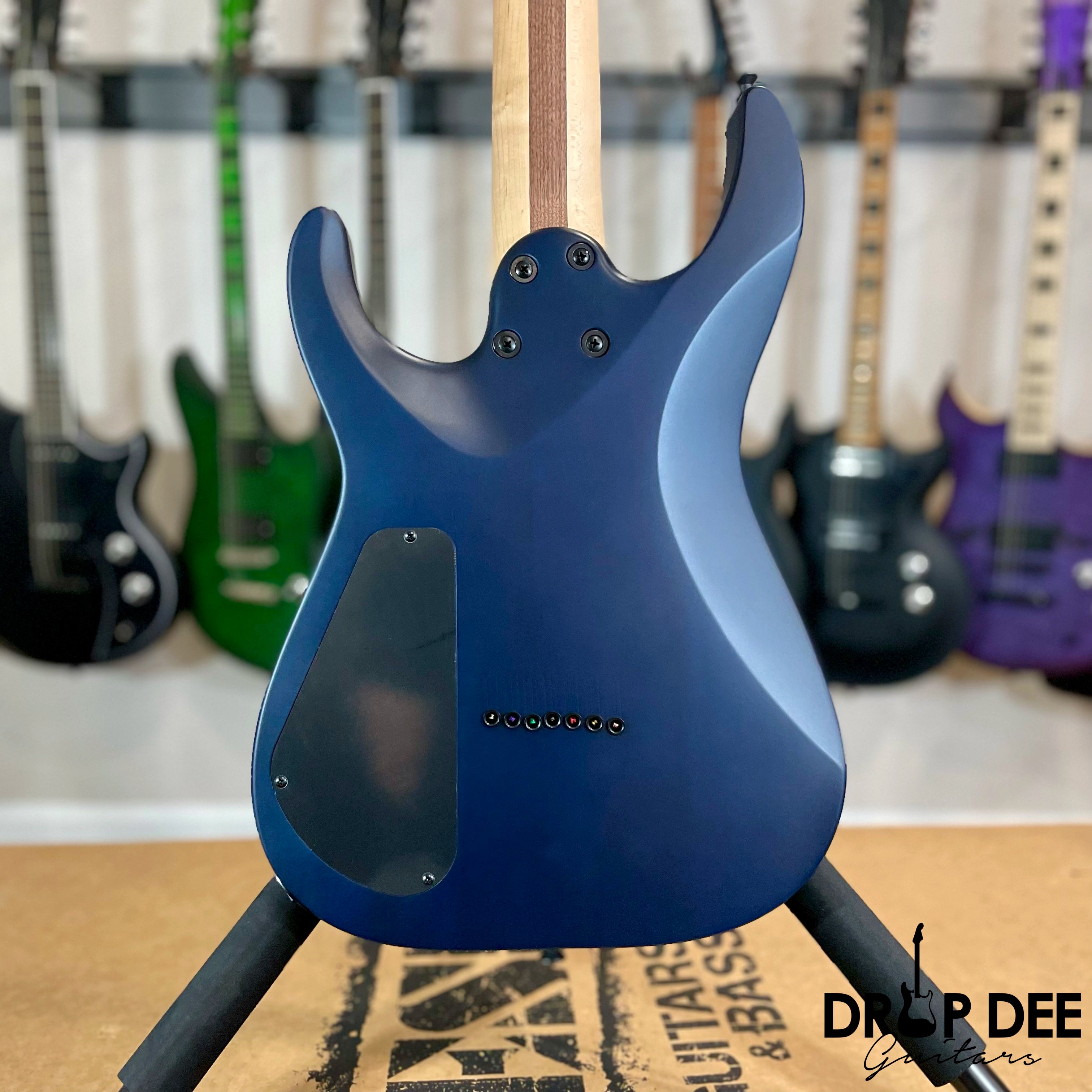Jackson Pro Plus Series Dinky MDK7P HT Baritone 7-String Electric Guitar w/ Bag - Chlorine Burst