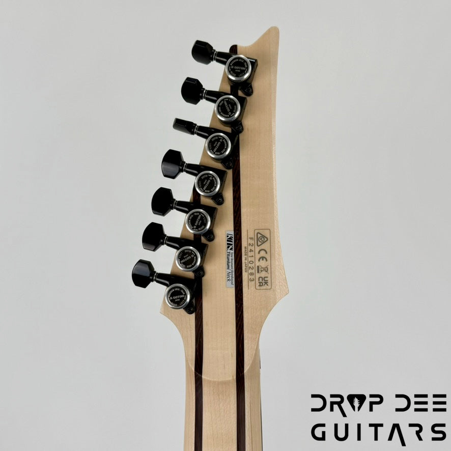 Ibanez Prestige RGDR4327 Baritone 7-String Electric Guitar w/ Case - Natural Flat