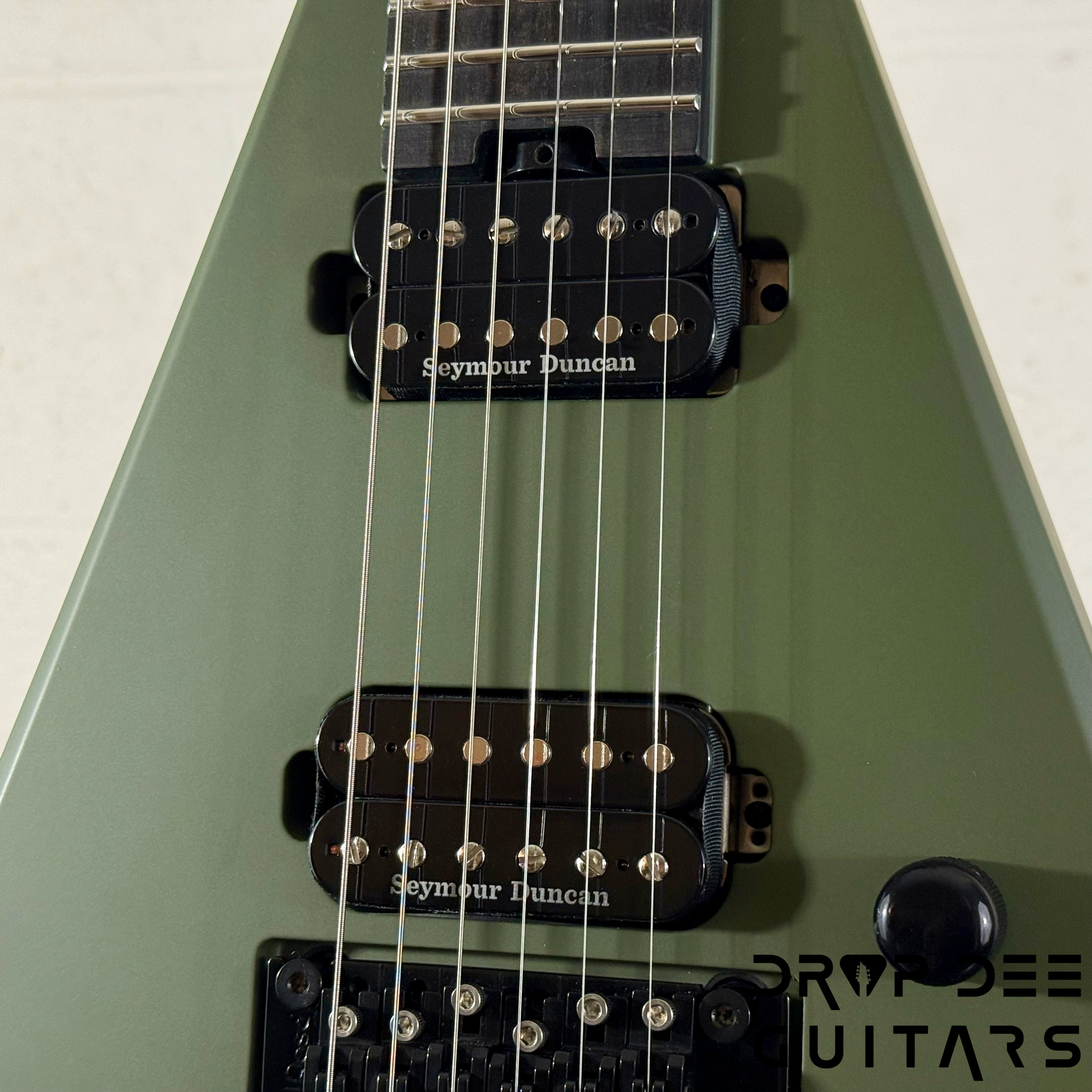 Jackson American Series Rhoads RR24 Electric Guitar w/ Case - Matte Army Drab