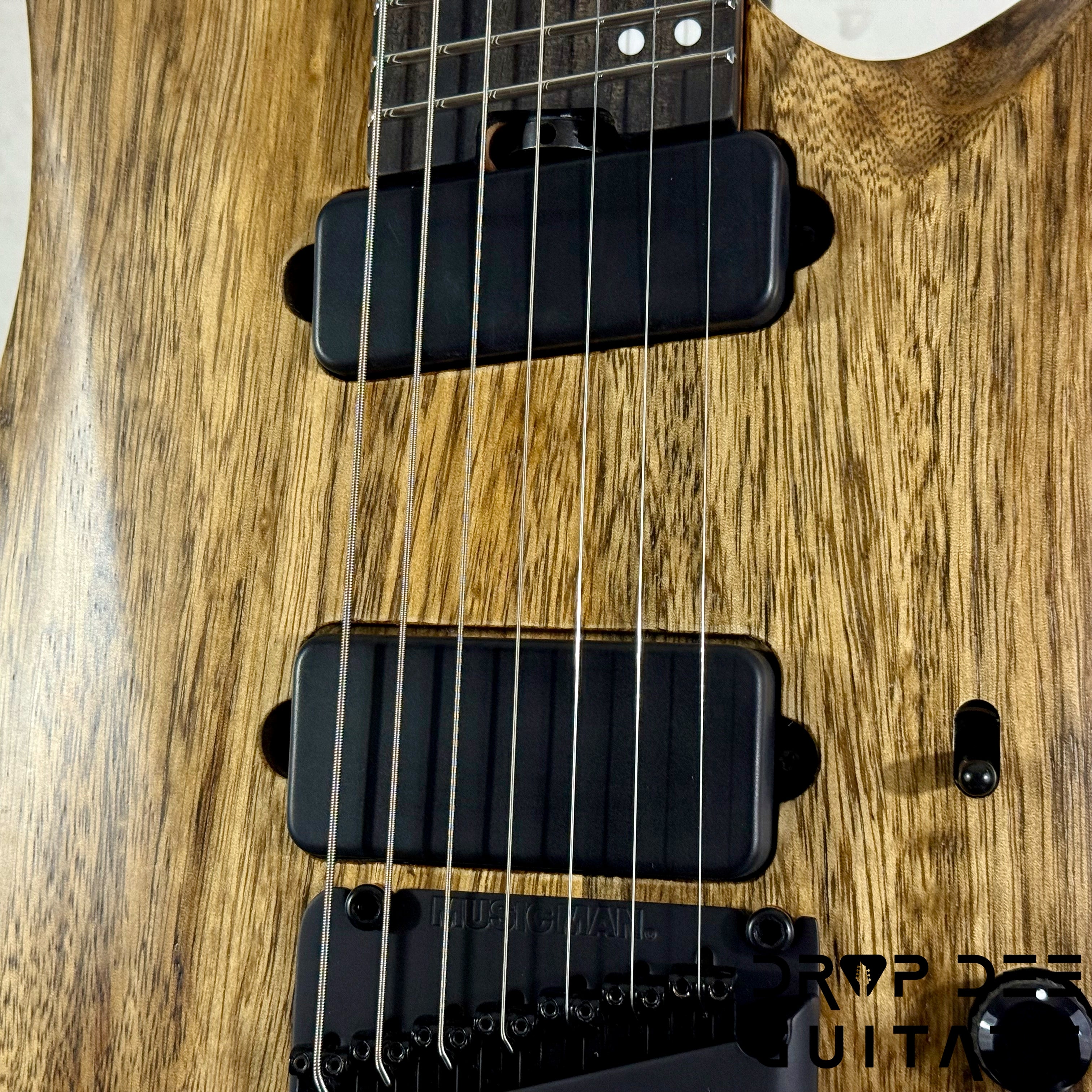 Ernie Ball Music Man Kaizen 7 Multiscale 7-String Electric Guitar w/ Case - Black Limba