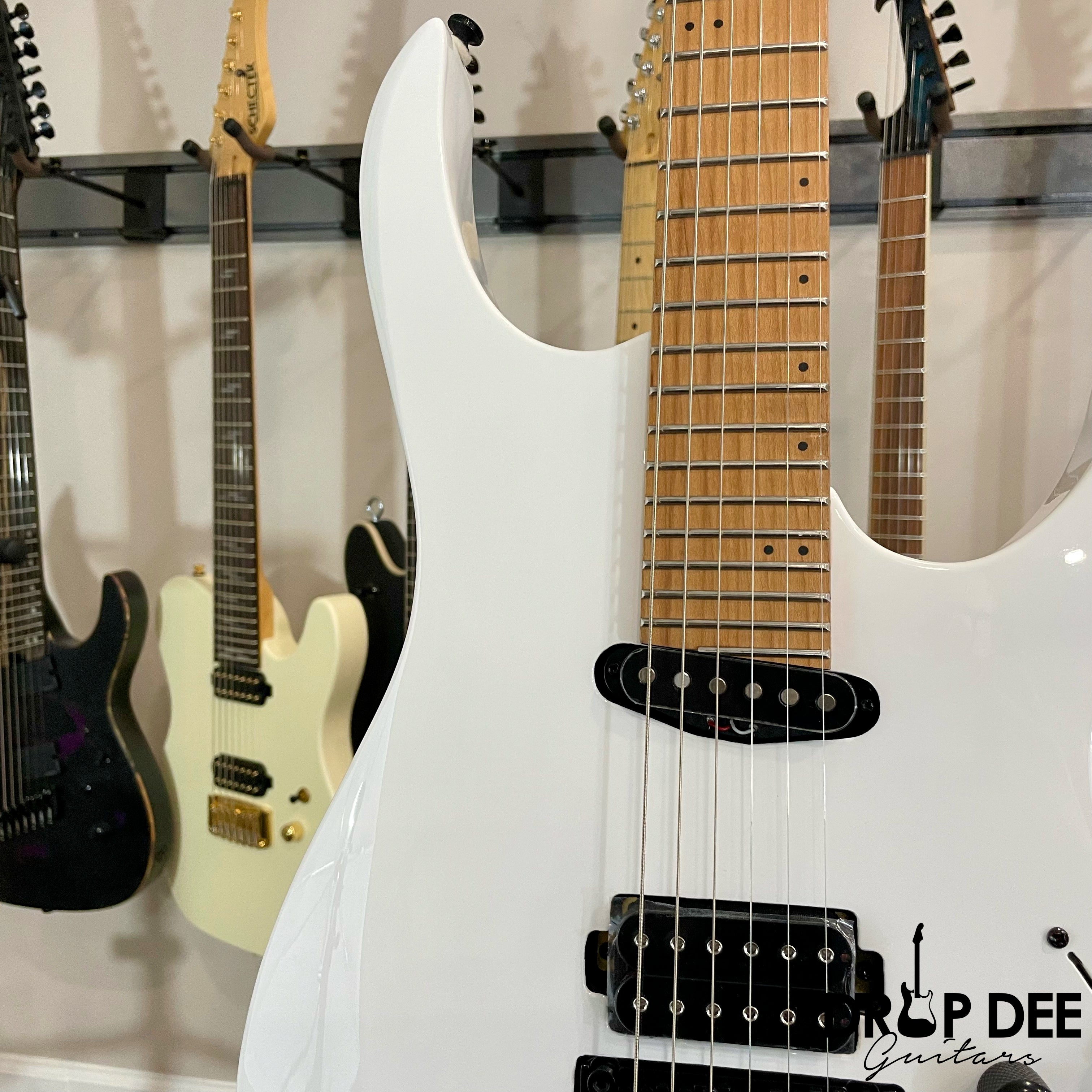 Balaguer Select Series Diablo Retro 27 FR Electric Guitar w/ Bag - Gloss Solid White