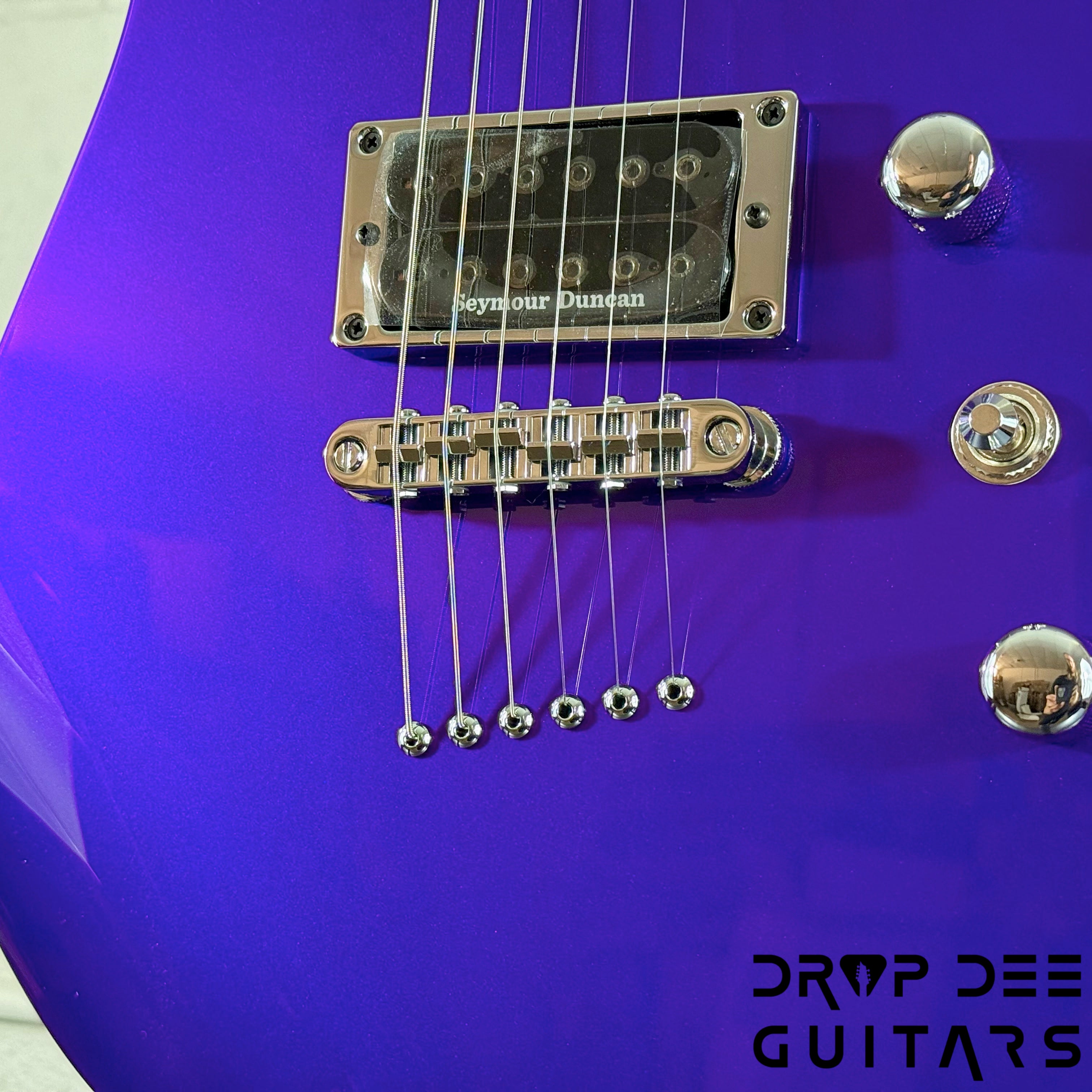 Jackson Custom Shop Soloist 2H TOM Electric Guitar w/ Case - Purple Metallic