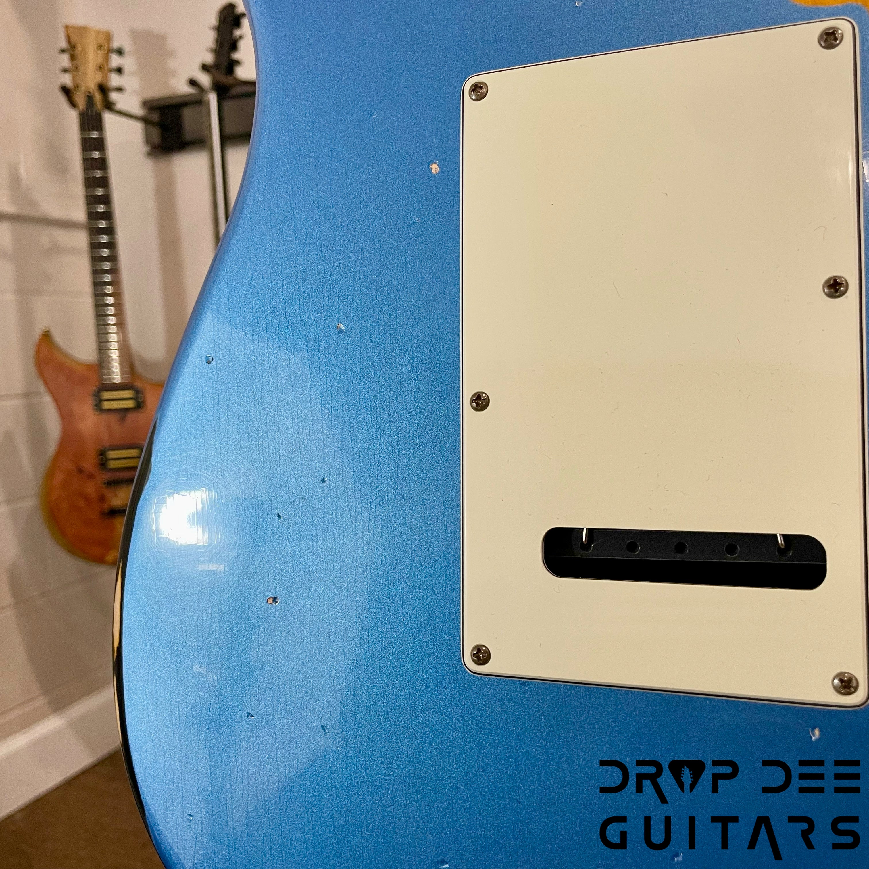 Schecter USA Custom Shop Nick Johnston Traditional Electric Guitar w/ Case - Lake Placid Blue over 3-Tone Sunburst (Heavy Relic)