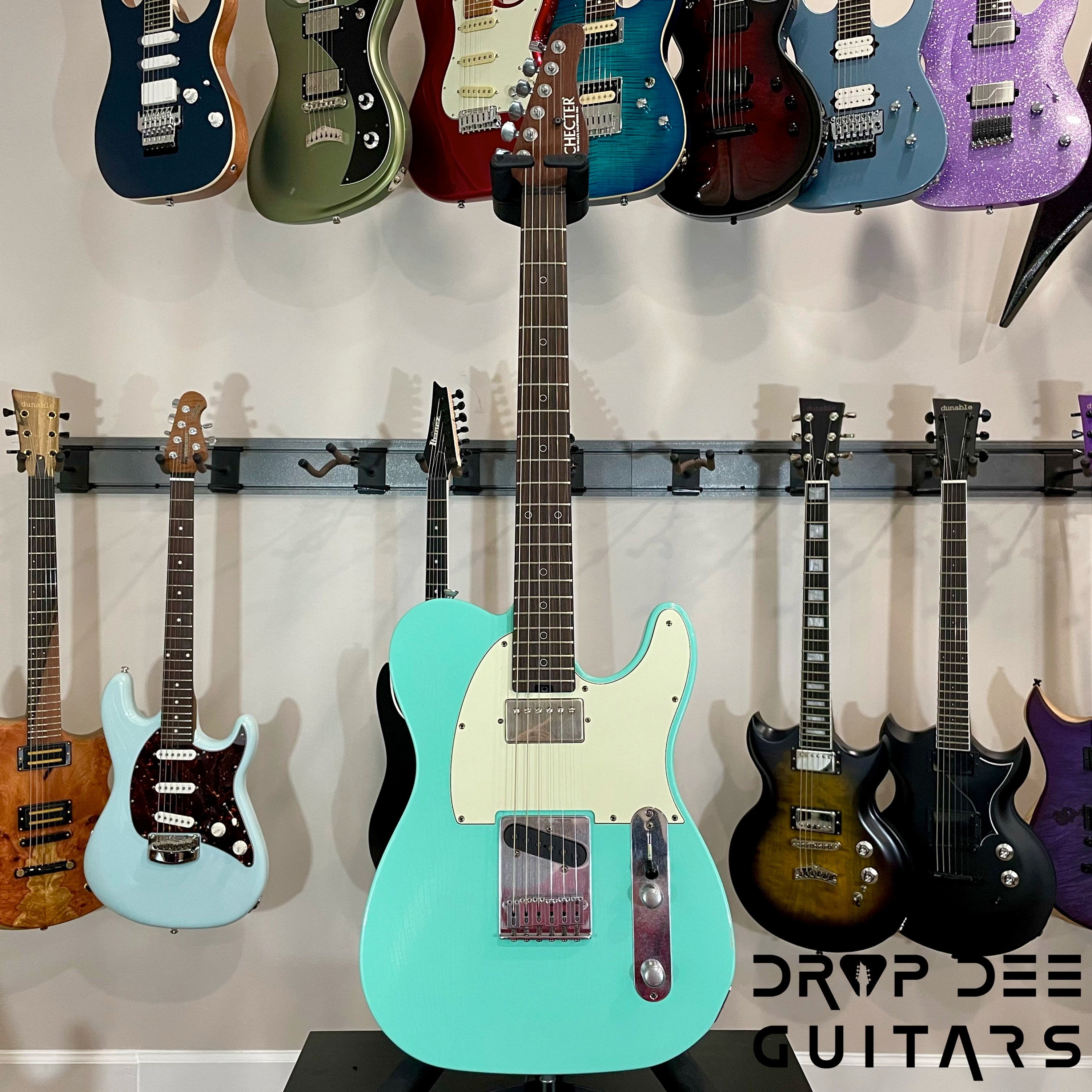 Schecter USA Custom Shop Nick Johnston Signature PT Electric Guitar w/ Case (1026) - Atomic Green Aged Nitro