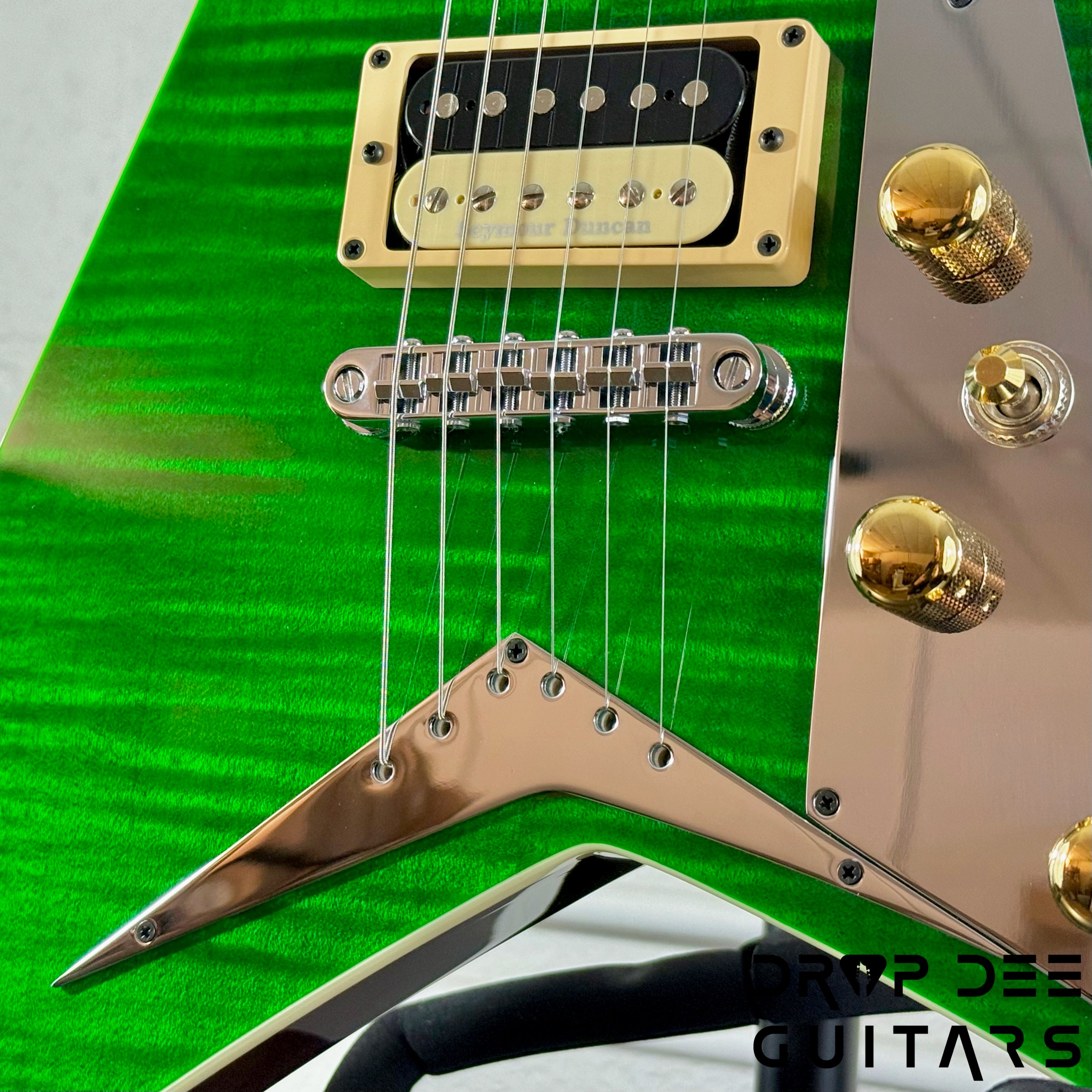 Jackson USA Custom Shop Special Edition Rhoads Electric Guitar w/ Case - Trans Green