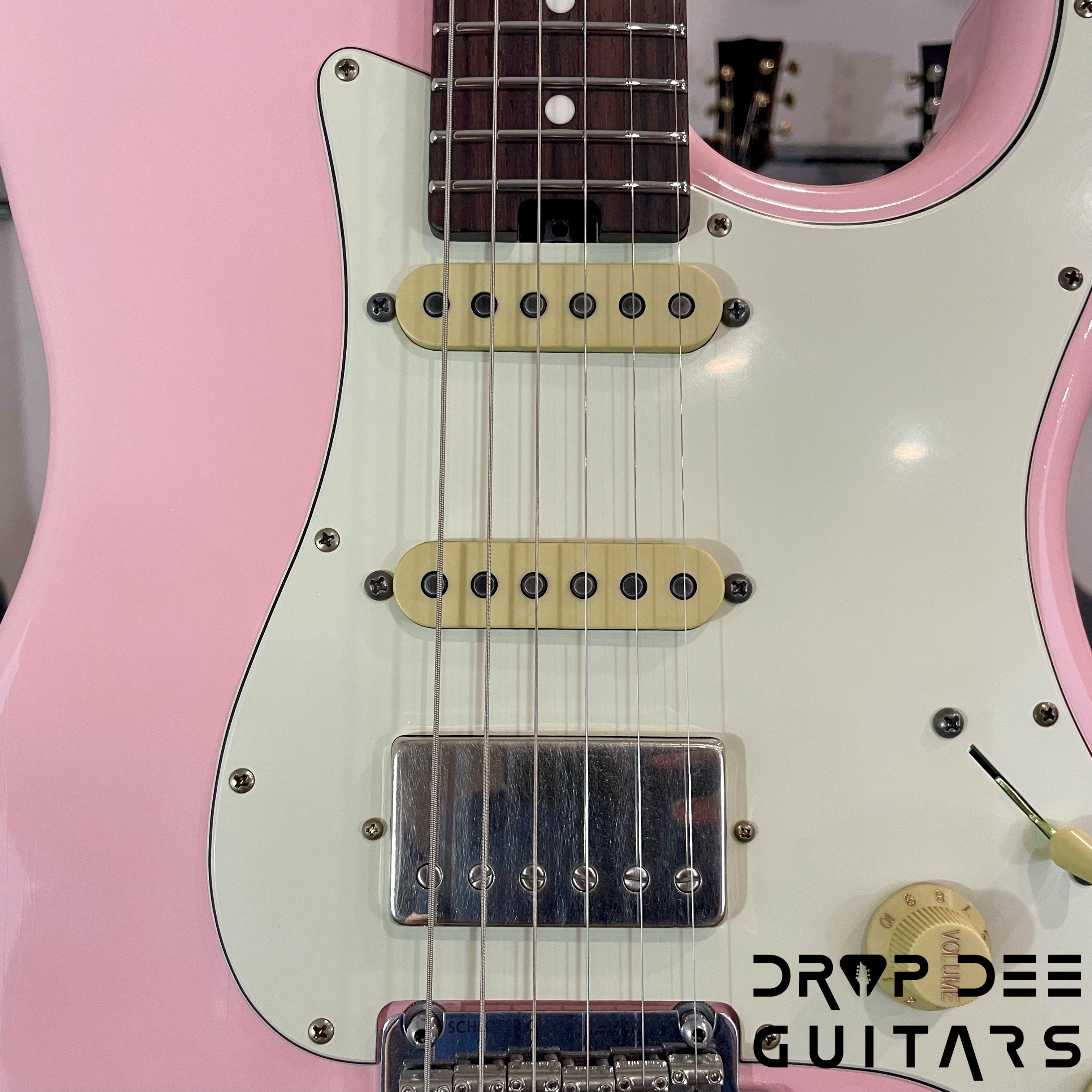 Schecter Custom Shop Traditional Wembley HSS Electric Guitar w/ Case - Shell Pink Aged Nitro