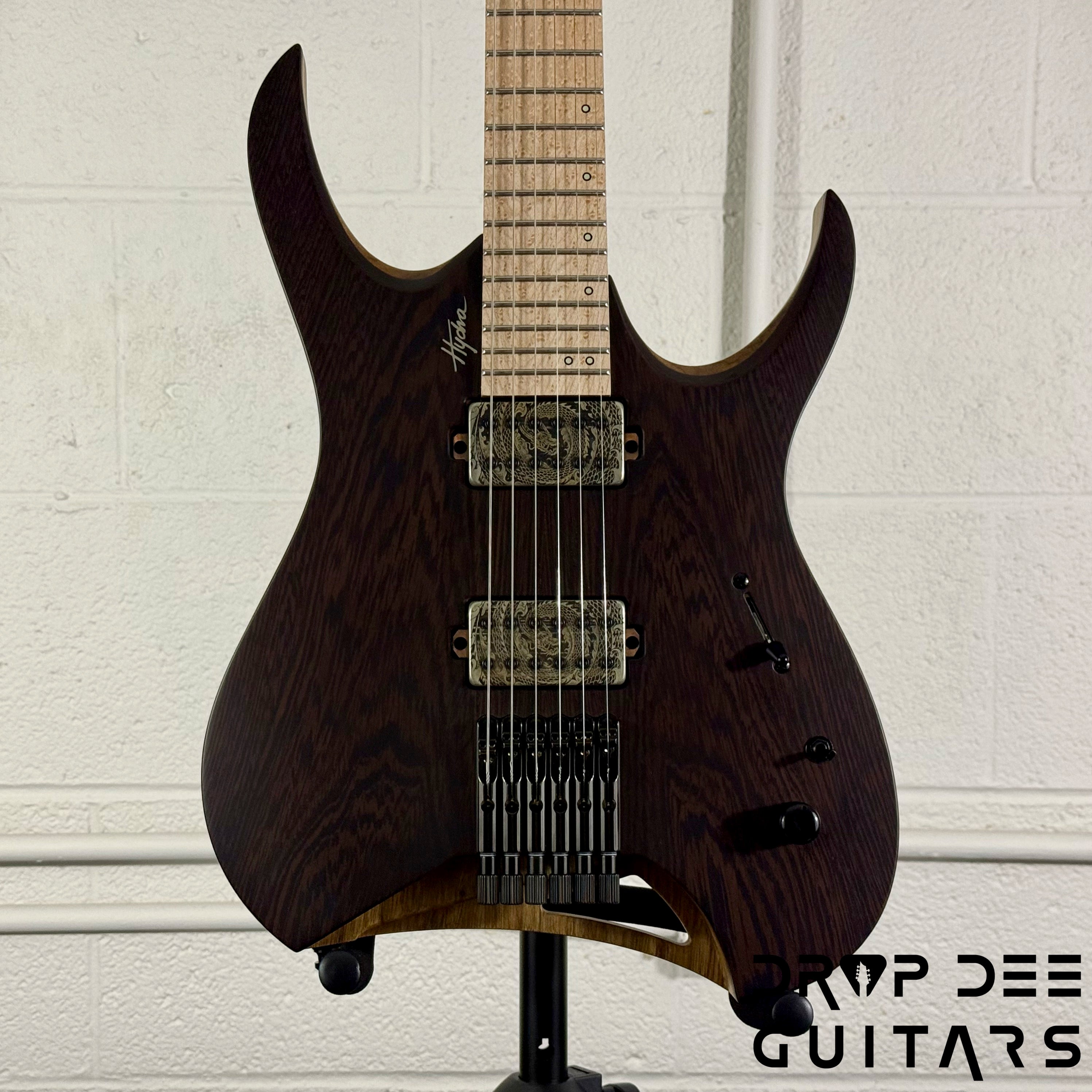 Mayones Hydra Elite Headless Electric Guitar w/ Case - Trans Natural Satin