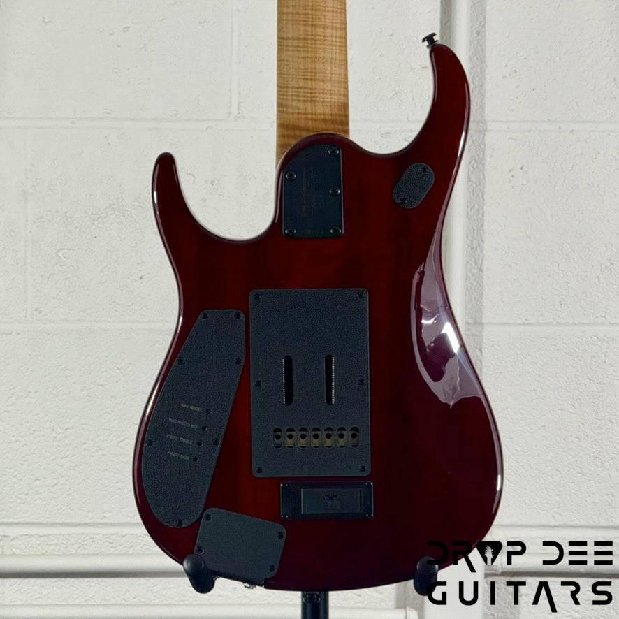 Ernie Ball Music Man JP15-7 7-String Electric Guitar w/ Case - Red Tide