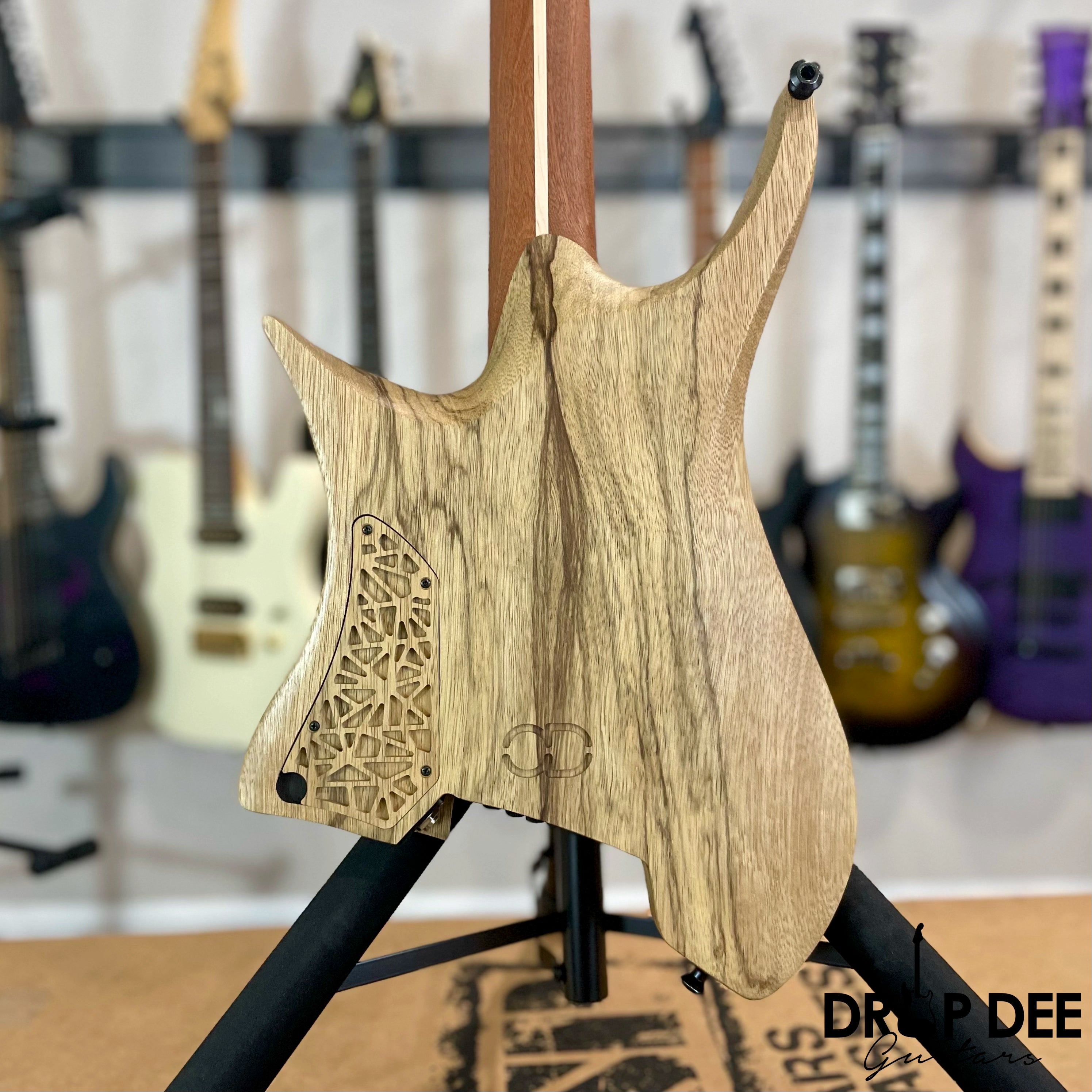 OD Guitars Minerva Headless Multi-Scale Electric Guitar w/ Case - Mid Burst