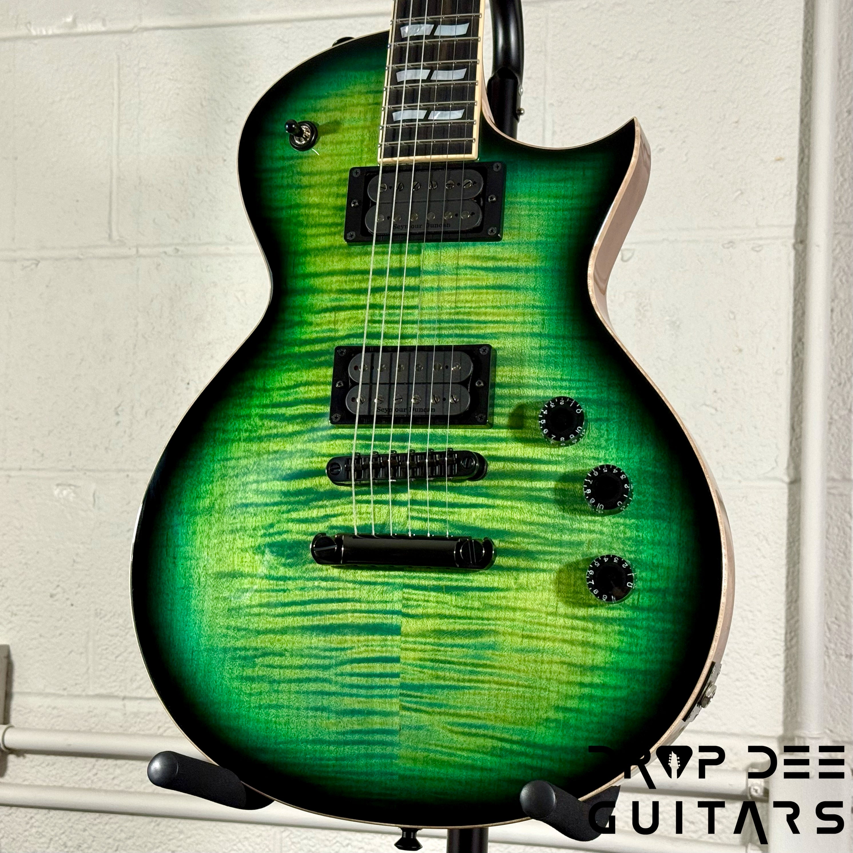 ESP USA Eclipse Electric Guitar w/ Case - Dark Lime Sunburst