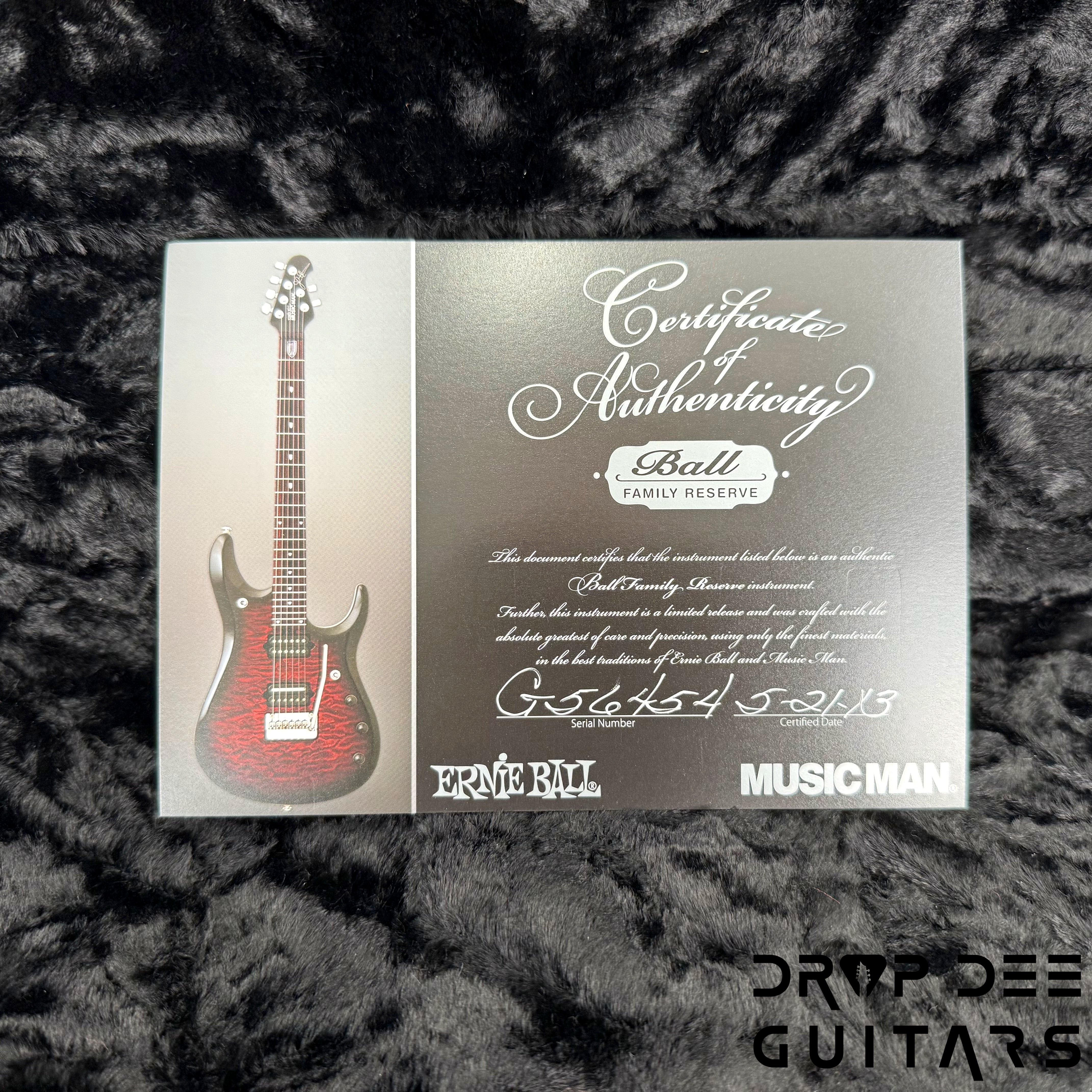 Ernie Ball Music Man JP12 6 Electric Guitar w/ Case - Cherry Sugar