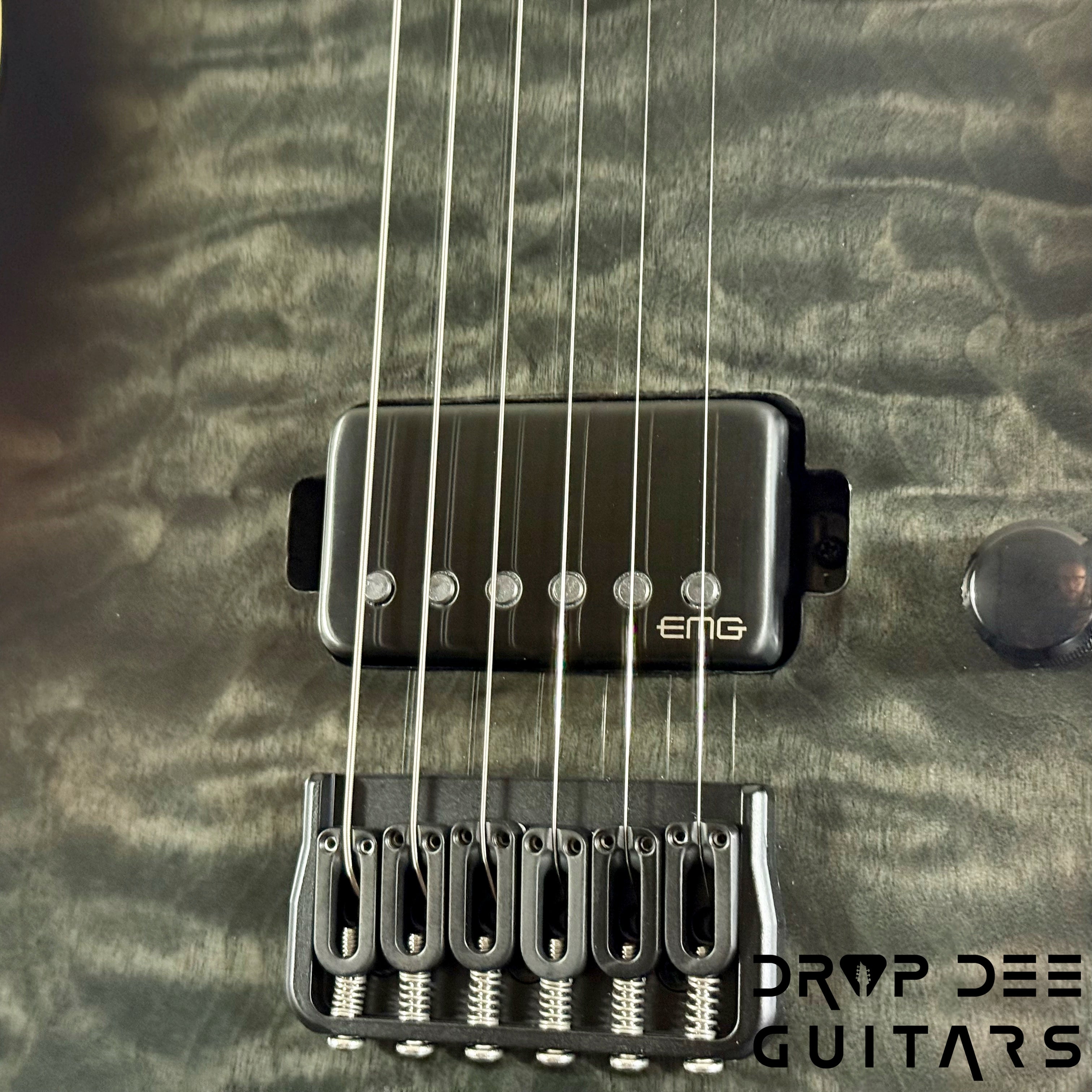 ESP E-II M-I NT QM Electric Guitar w/ Case - See Thru Black Sunburst