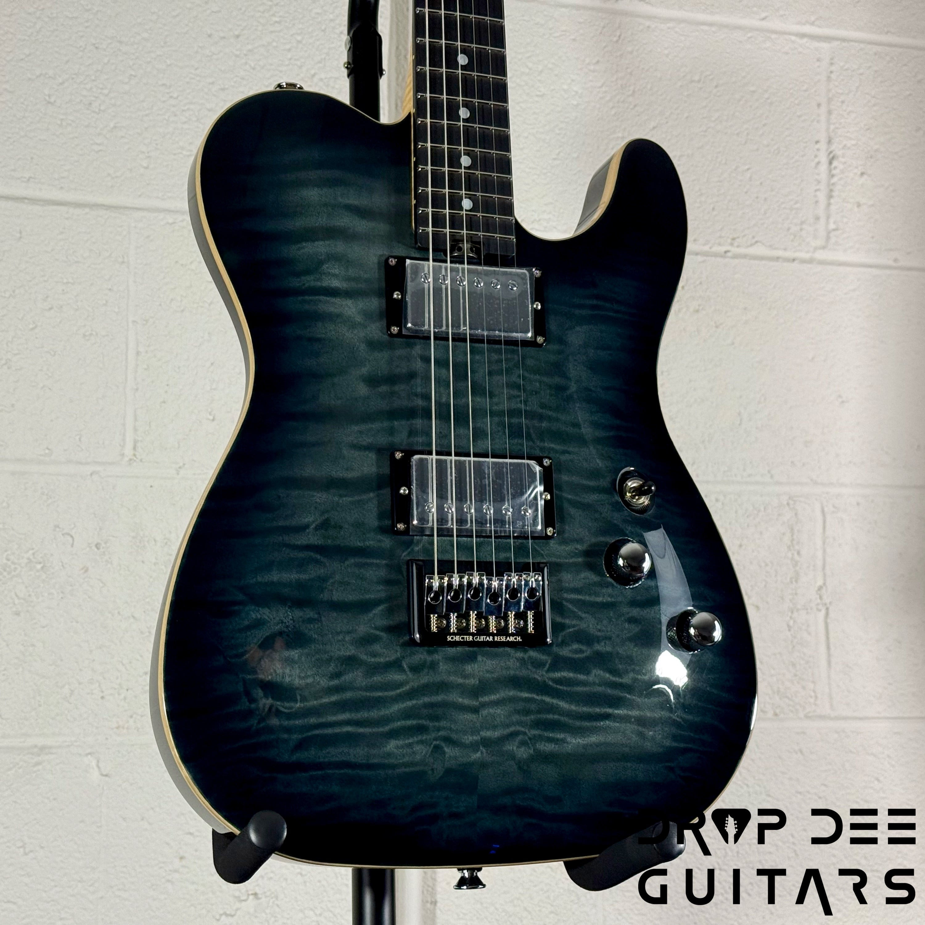 Schecter PT Classic Electric Guitar w/ Case - Transparent Black Burst