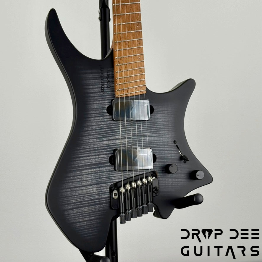 Strandberg Boden Original N2.6T Tremolo Multiscale Headless Electric Guitar w/ Bag - Black Denim Burst Satin