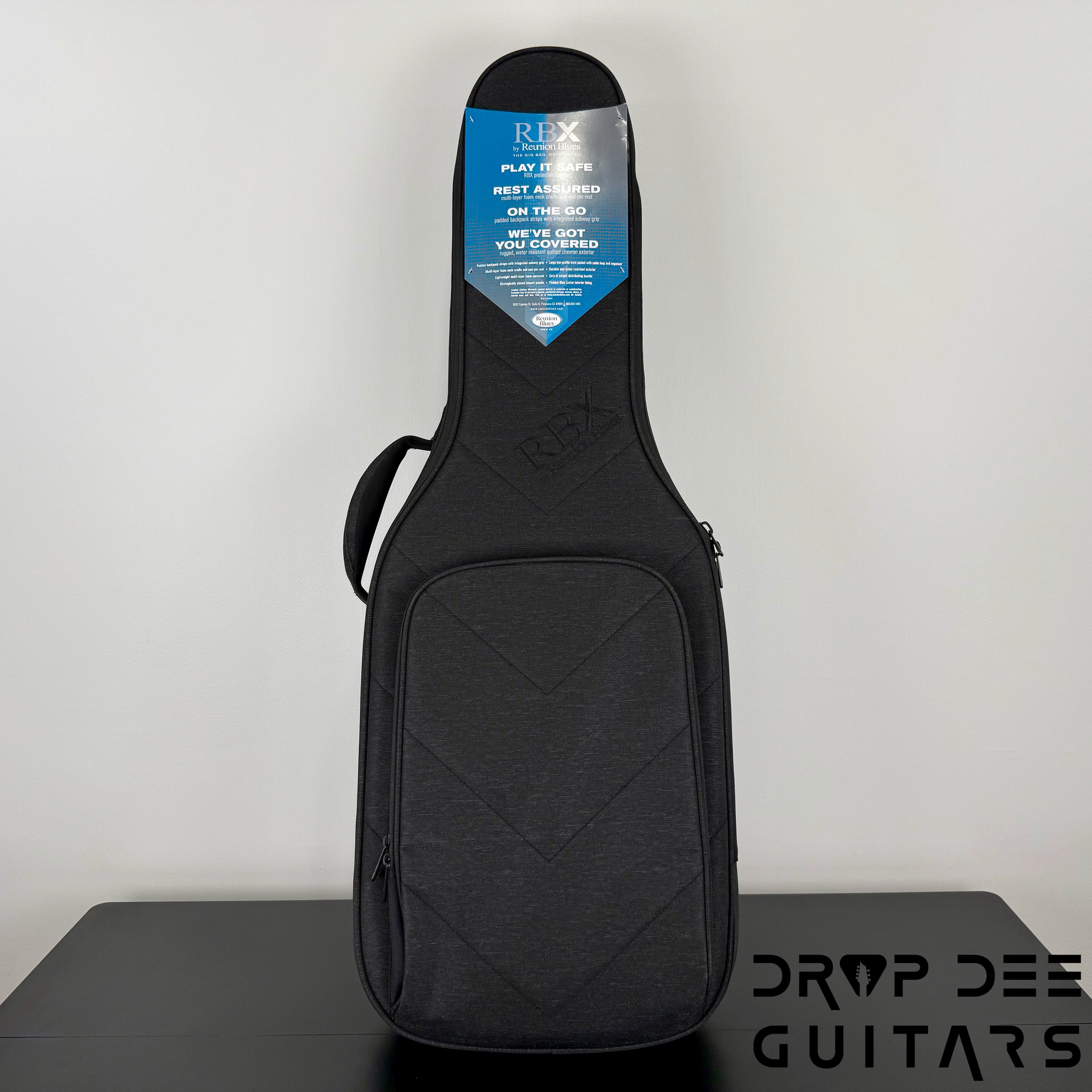 Infinia Neptune Headless Electric Guitar w/ Bag - Obsidian Black