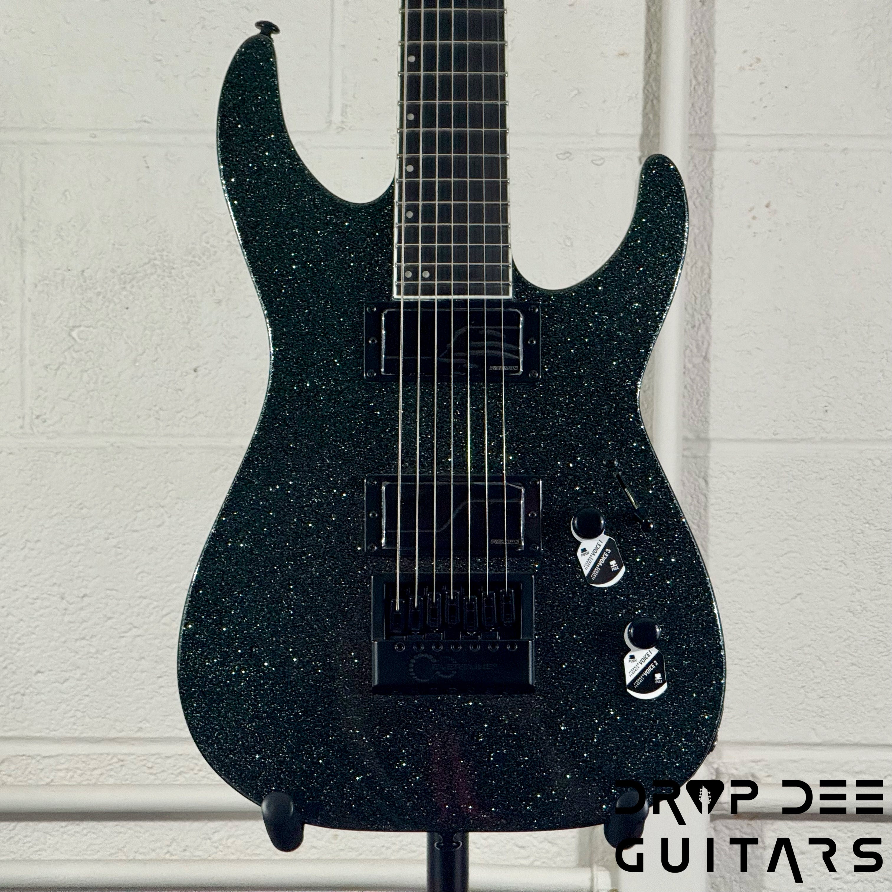 ESP LTD M-1007 Baritone Evertune 7-String Electric Guitar w/ Bag - Granite Sparkle