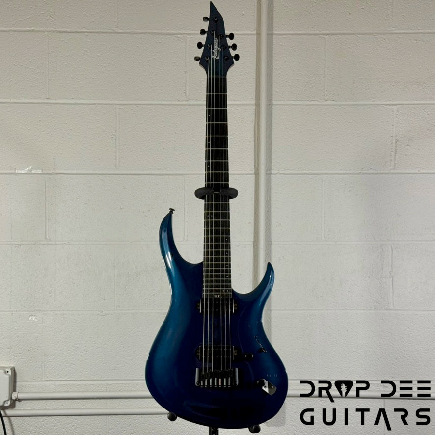 Balaguer Select Series Diablo Baritone 7 7-String Electric Guitar w/ Bag - Gloss Metallic Blueberry
