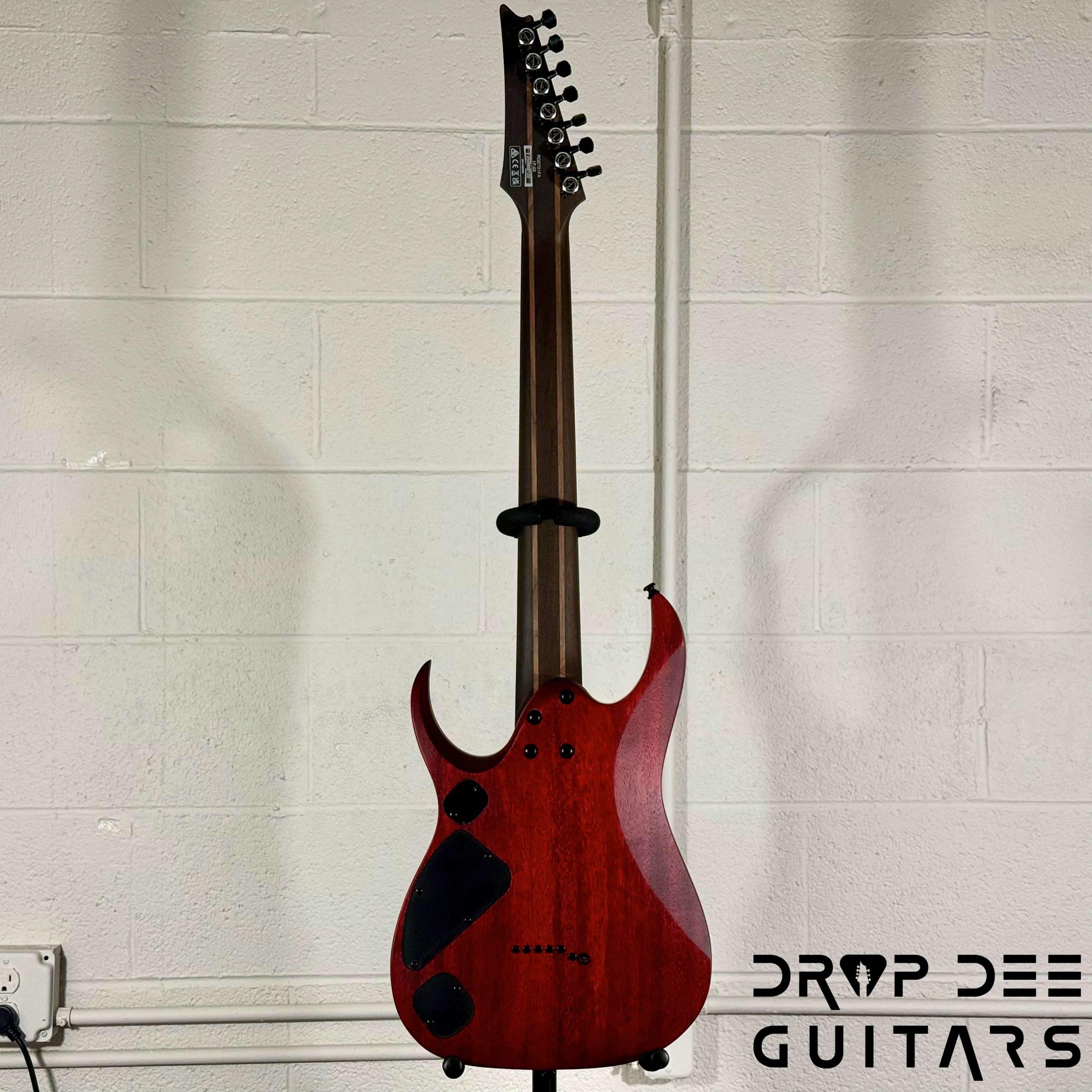 Ibanez Standard RGD721FA Baritone 7-String Electric Guitar - Stained Wine Red Burst Flat