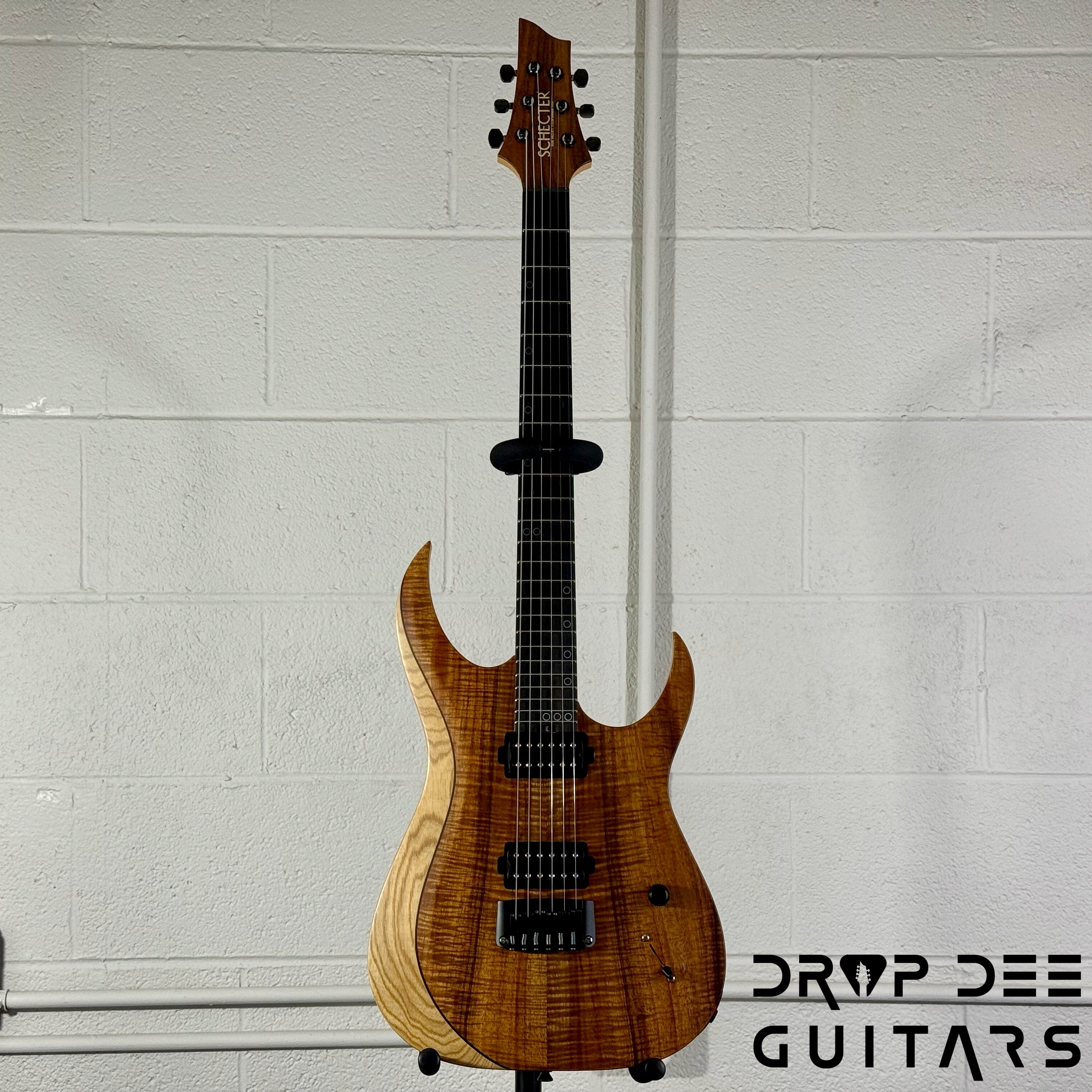 Schecter Custom Shop Sunset Extreme Exotic Electric Guitar w/ Case - Koa Vintage Natural Satin