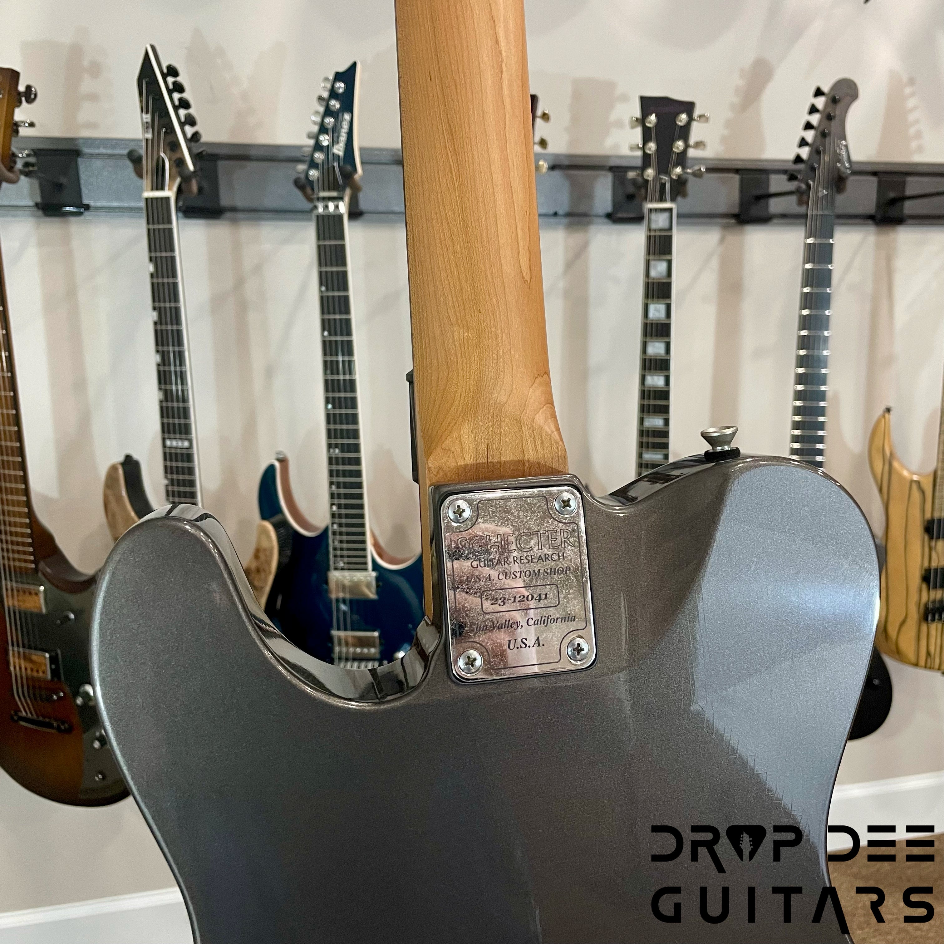 Schecter Custom Shop PT Wembley Studio Electric Guitar w/ Case - Charcoal Metallic Aged Nitro