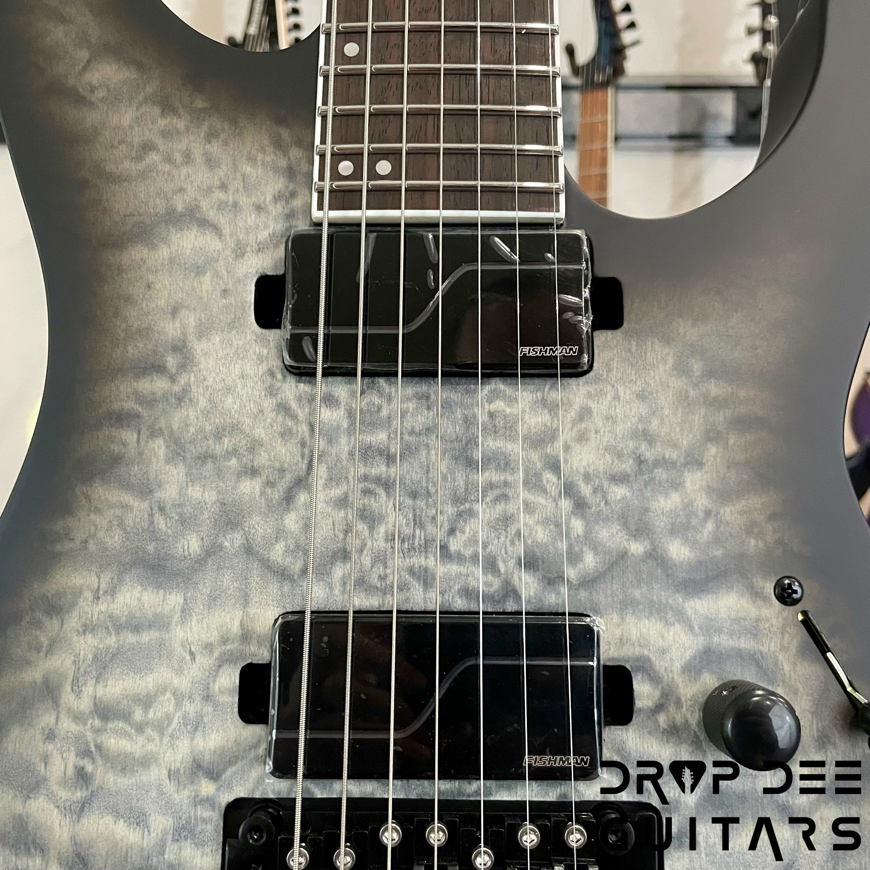 ESP LTD M-1007 Baritone 7-String Electric Guitar - Charcoal Burst Satin