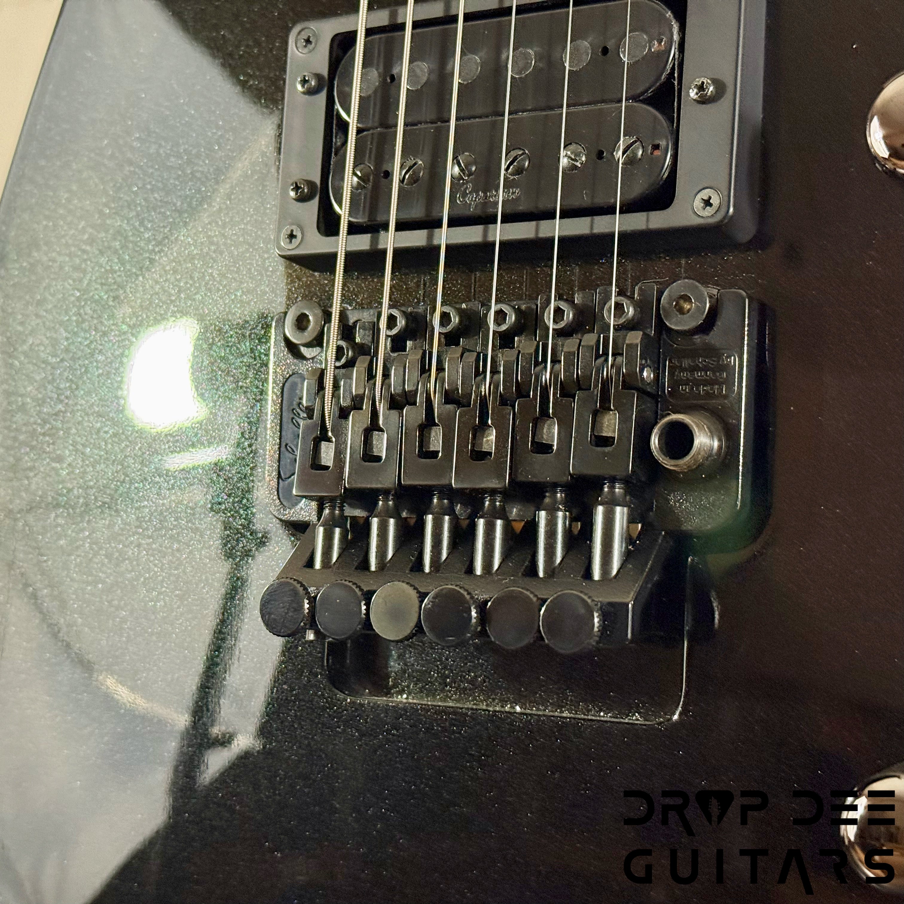 Caparison Dellinger II Prominenace MF Electric Guitar w/ Bag - Trans Spectrum Black