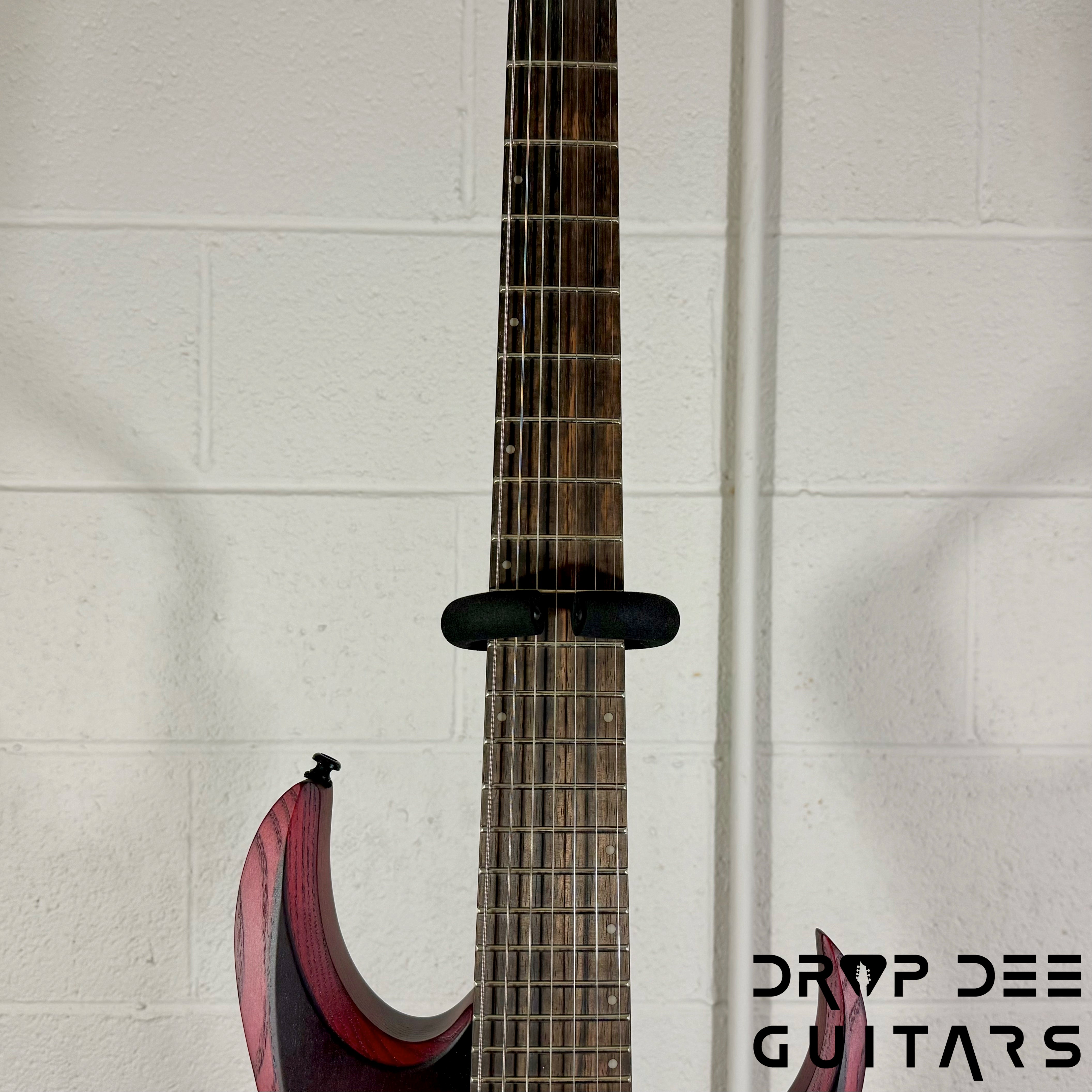 Ibanez Standard RGD721FA Baritone 7-String Electric Guitar - Stained Wine Red Burst Flat