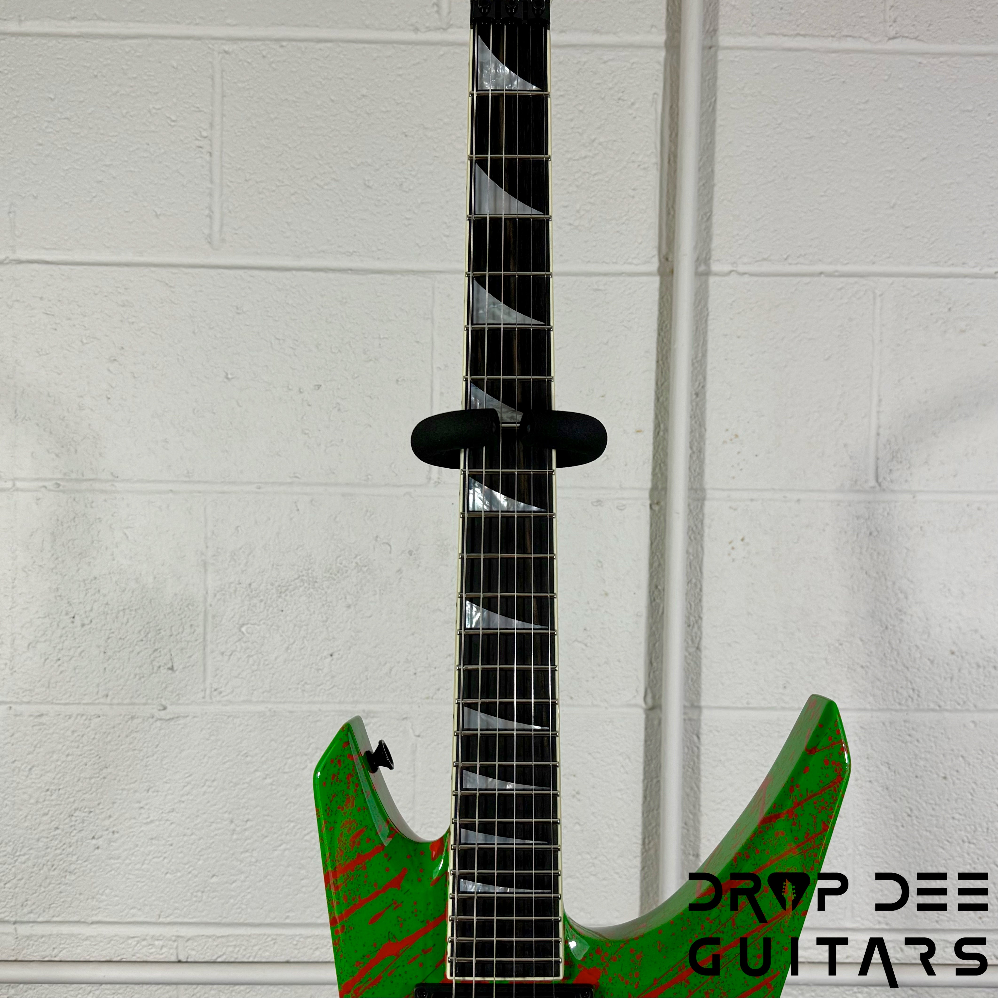 Jackson USA Custom Shop Special Edition Warrior Electric Guitar w/ Case - Slime Time Splatter