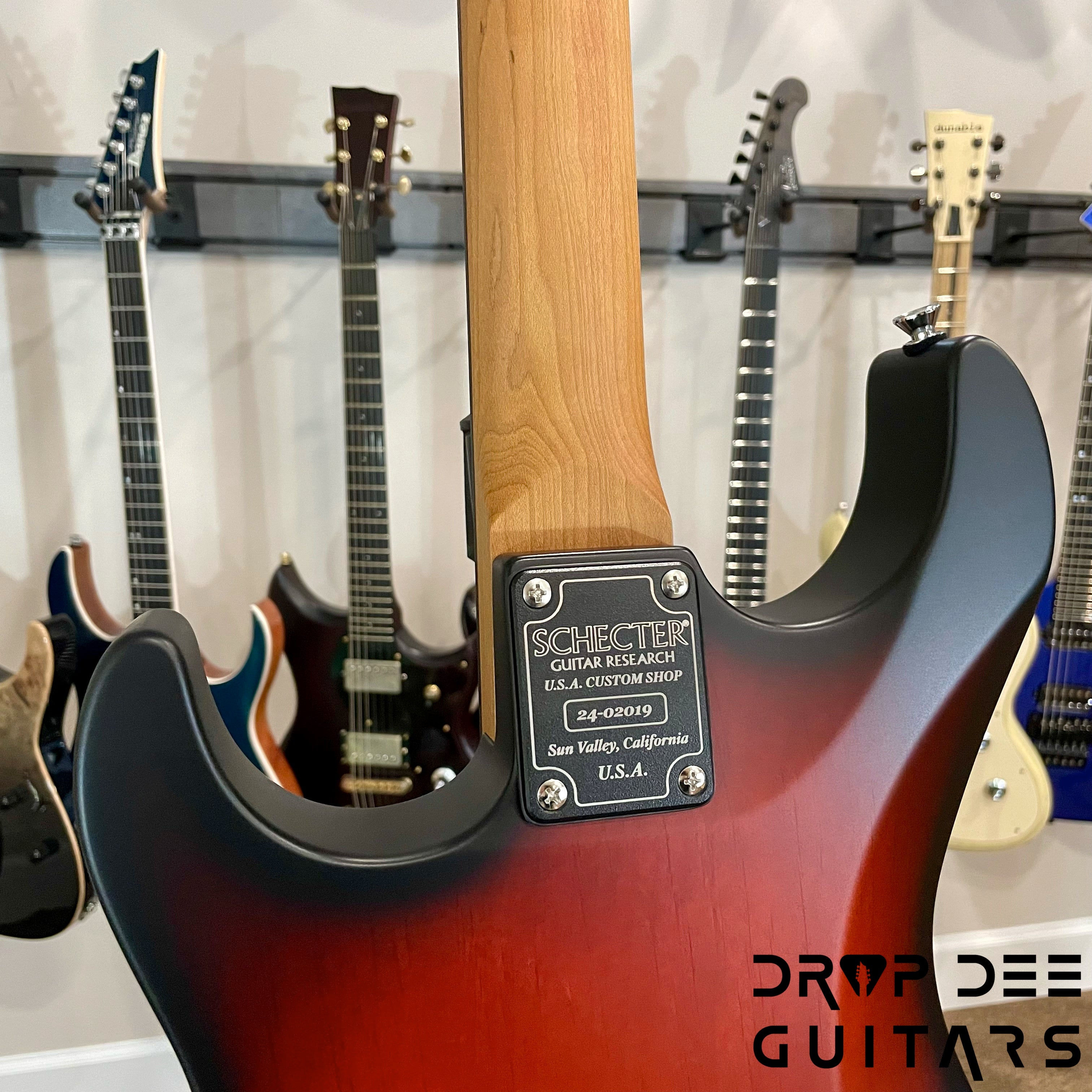 Schecter USA Custom Shop Sunset Custom-II HSS Electric Guitar w/ Case - Tiger Eye Satin