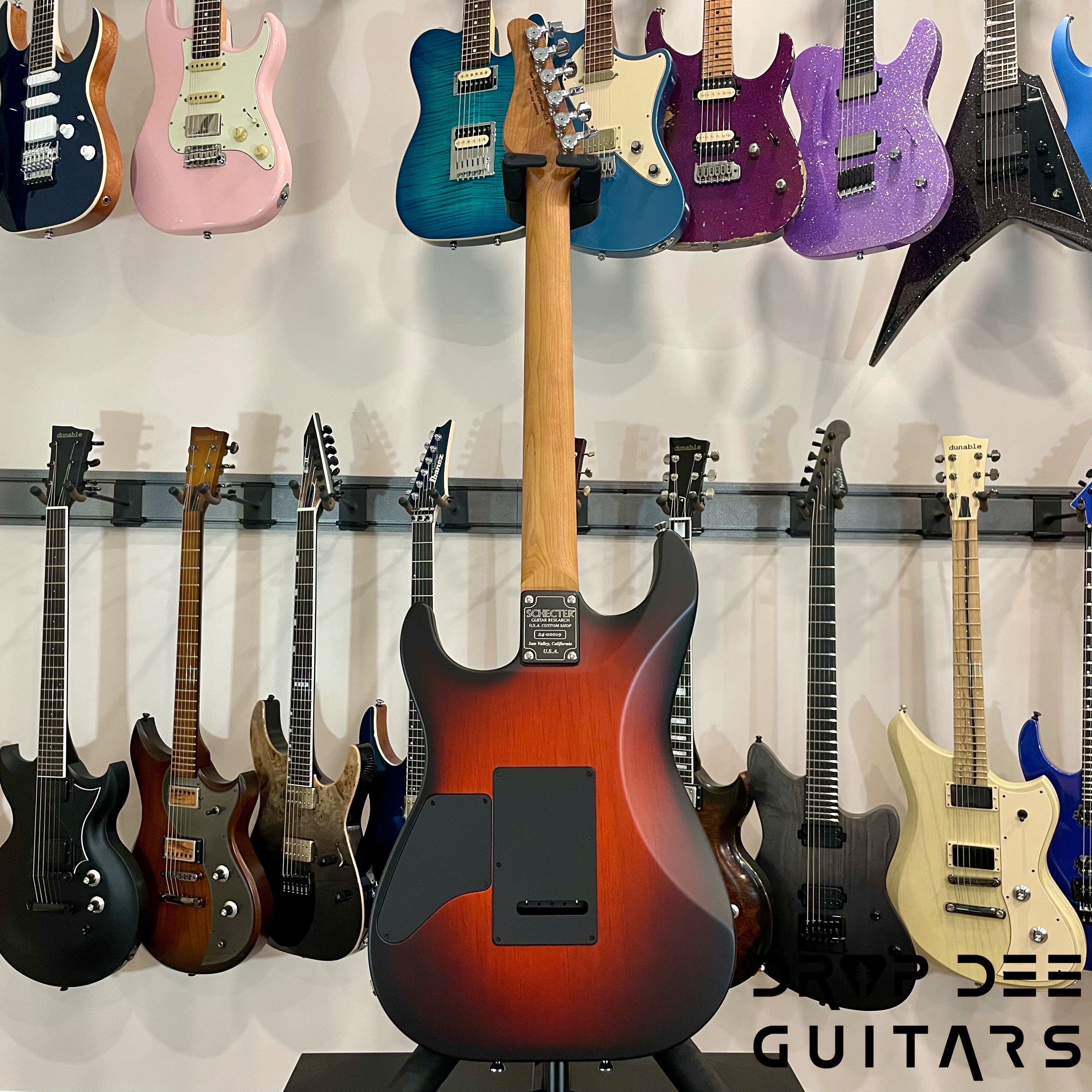 Schecter USA Custom Shop Sunset Custom-II HSS Electric Guitar w/ Case - Tiger Eye Satin